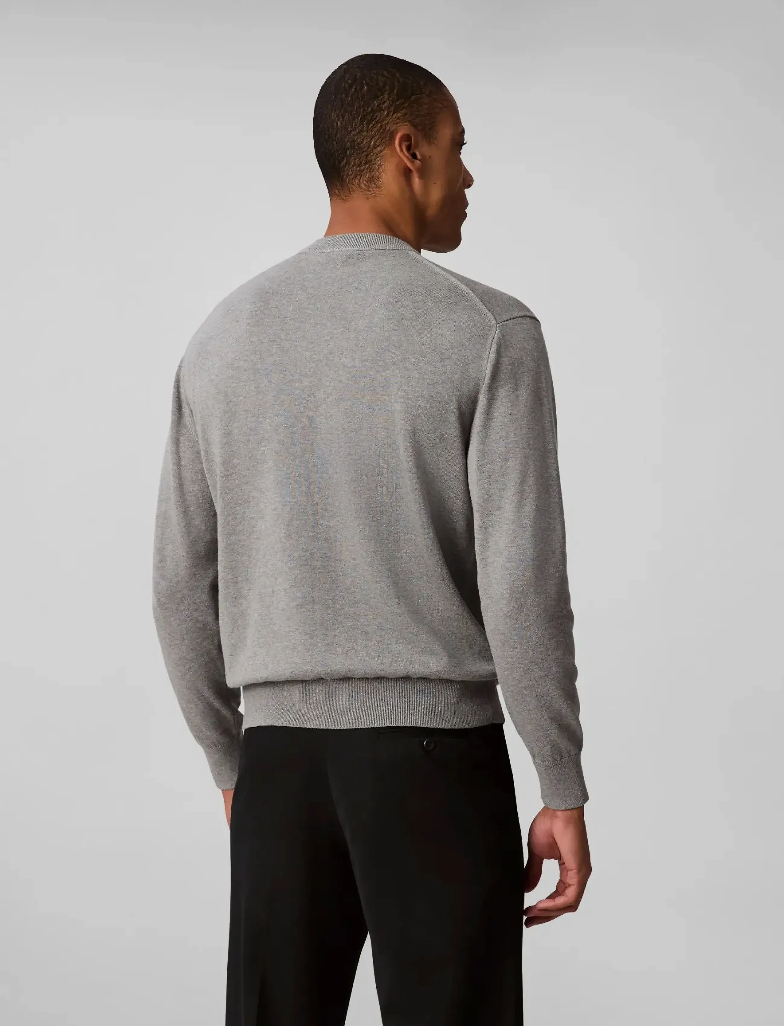 Calvin Klein Jeans - LS EZ COTTON CREWNK SWEATER 12GG - shop efter stil - b30 grey heather - 5