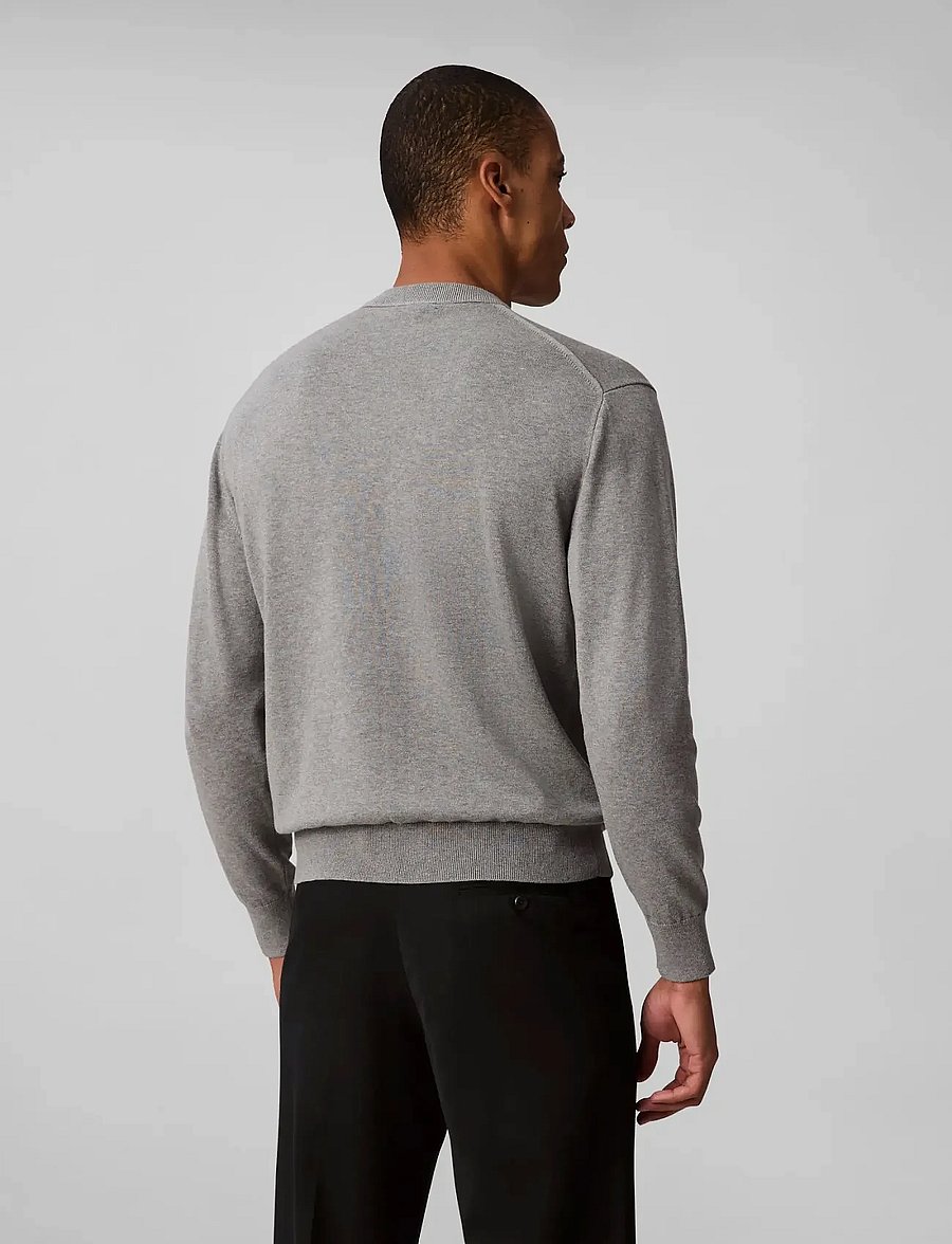 Calvin Klein Jeans - LS EZ COTTON CREWNK SWEATER 12GG - sweatshirts - b30 grey heather - 5