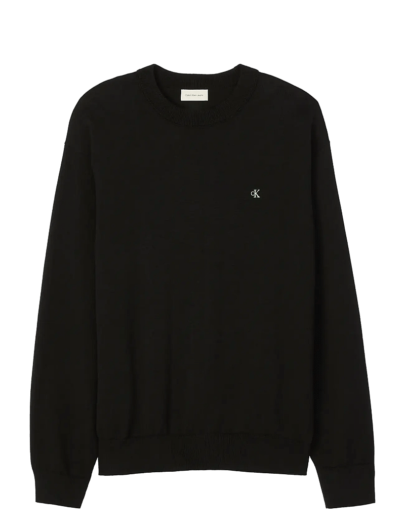 Calvin Klein Jeans - EU LS COTTON RELAXED CREWNK SWEA - round necks - black - 1