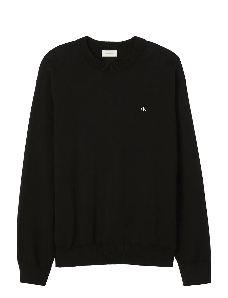 Calvin Klein Jeans - EU LS COTTON RELAXED CREWNK SWEA - nach stil kaufen - black - 1