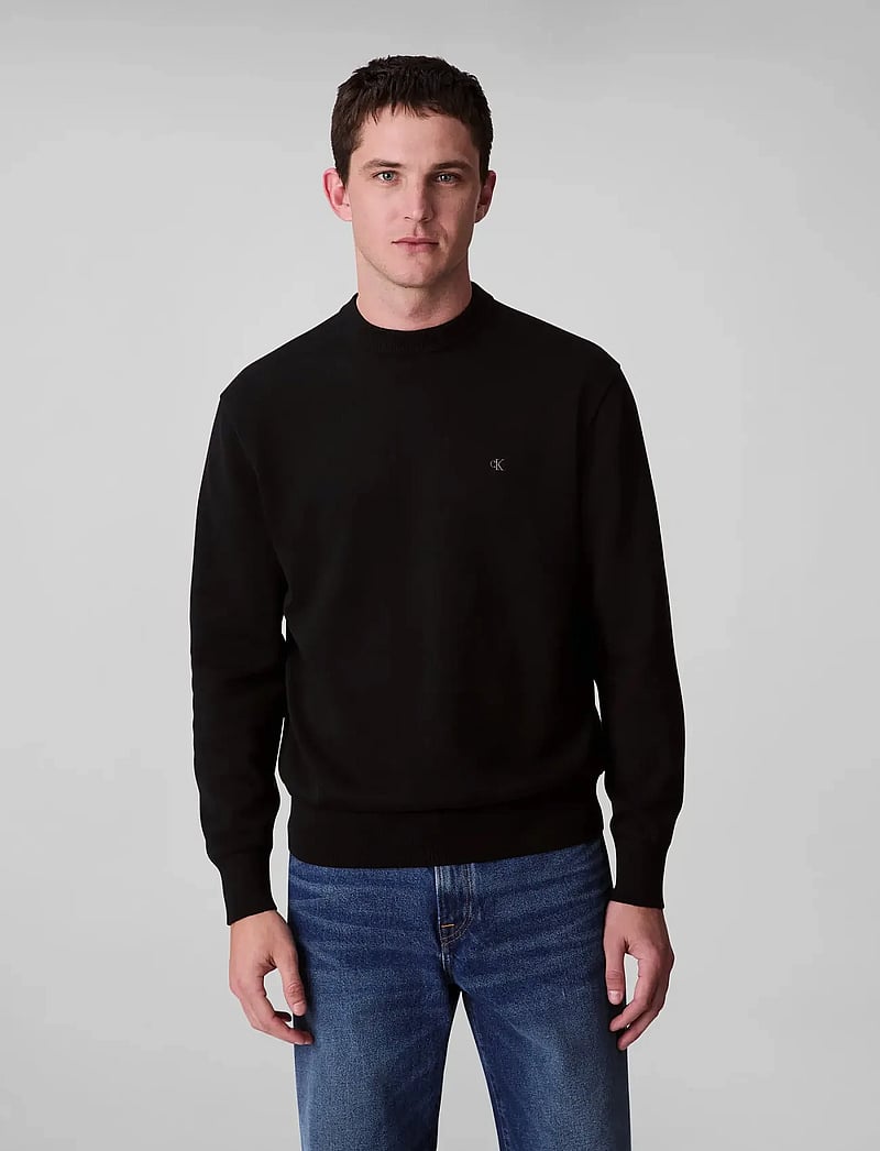 Calvin Klein Jeans - LS COTTON EASY FIT CREWNK SWEATE - rundhals - black - 0