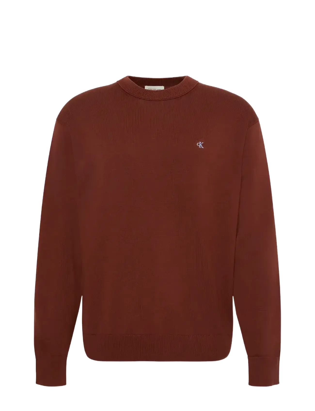 Calvin Klein Jeans EU LS COTTON RELAXED CREWNK SWEA - Sweatshirts & huvtröjor - CHERRY MAHOGANY / red