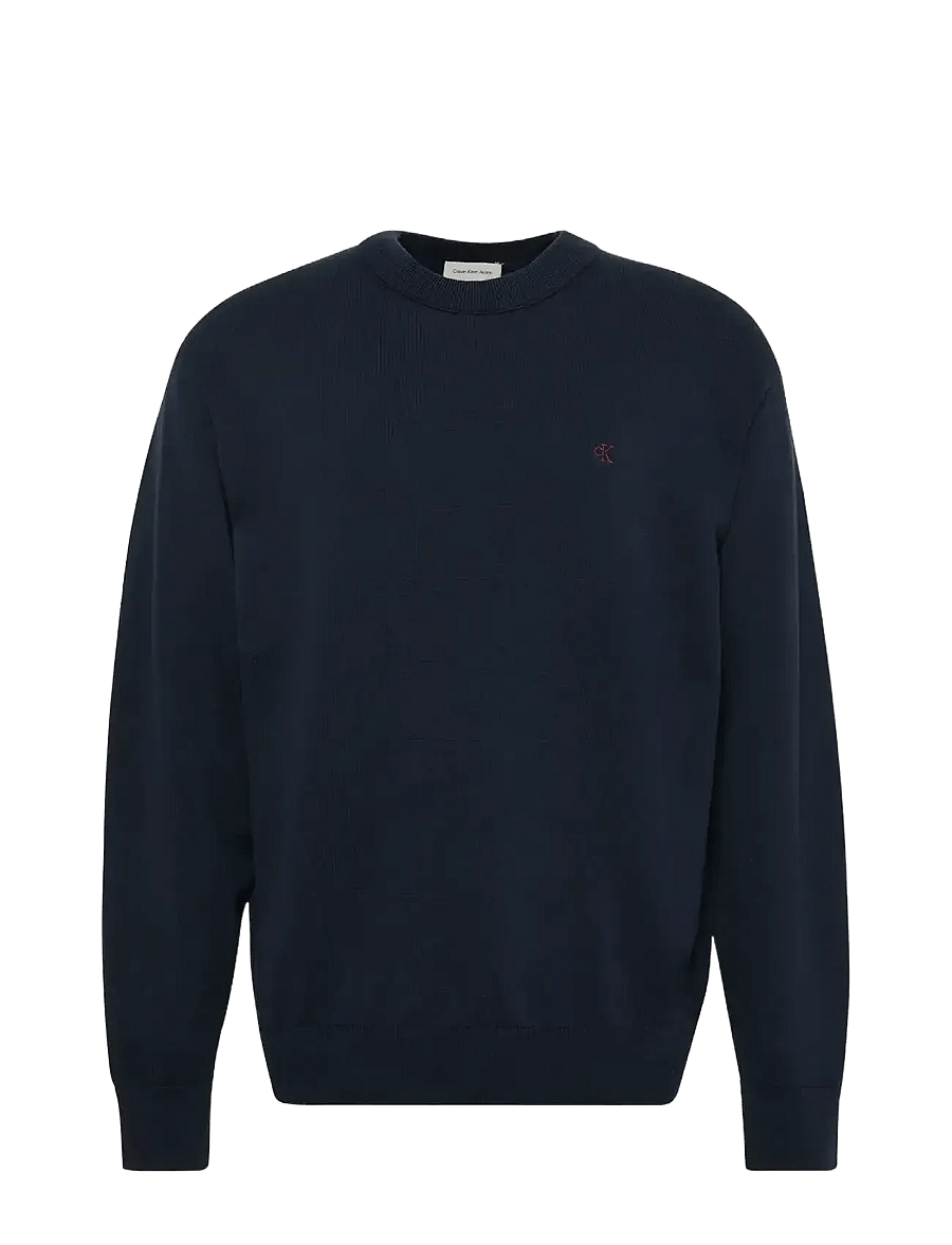 Calvin Klein Jeans - LS EZ COTTON CREWNK SWEATER 12GG - sweatshirts - dark sapphire - 1