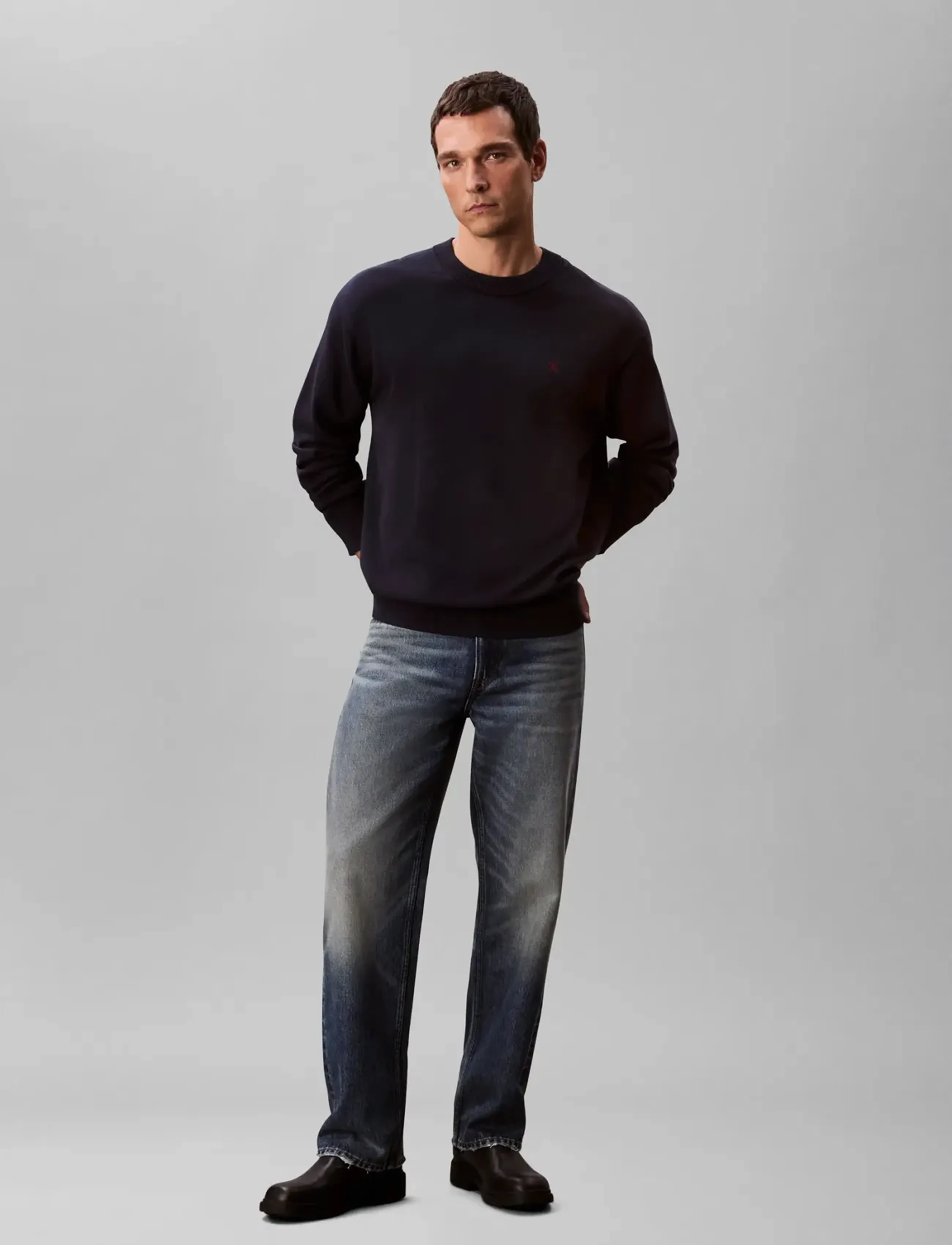 Calvin Klein Jeans - LS EZ COTTON CREWNK SWEATER 12GG - shop efter stil - dark sapphire - 2