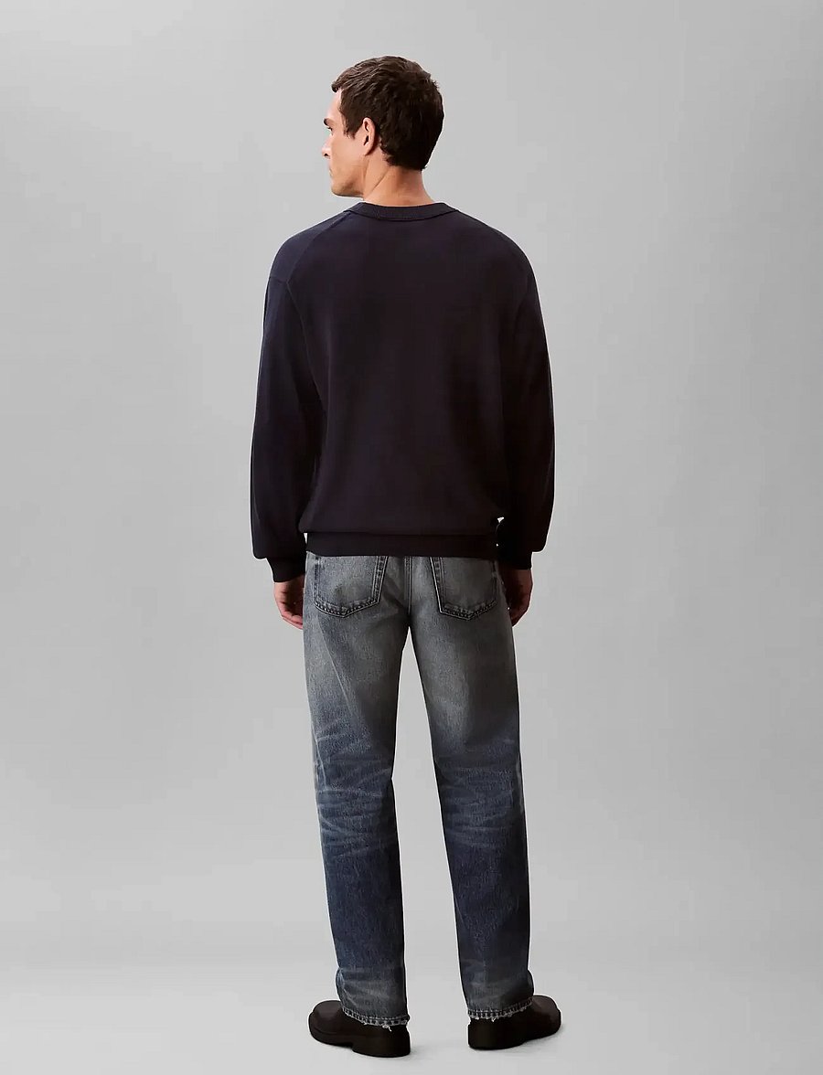 Calvin Klein Jeans - LS EZ COTTON CREWNK SWEATER 12GG - sweatshirts - dark sapphire - 3