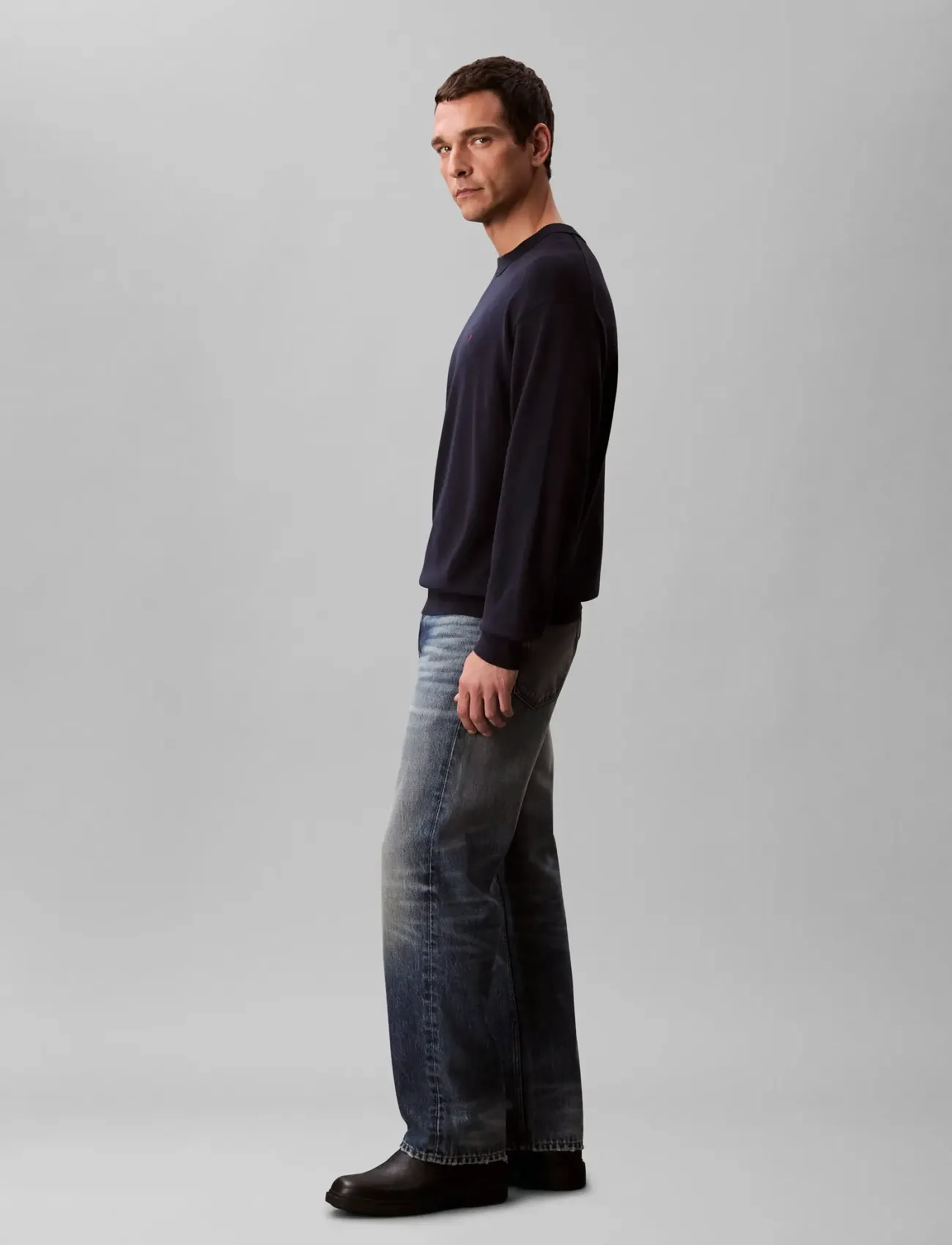 Calvin Klein Jeans - LS EZ COTTON CREWNK SWEATER 12GG - shop efter stil - dark sapphire - 5
