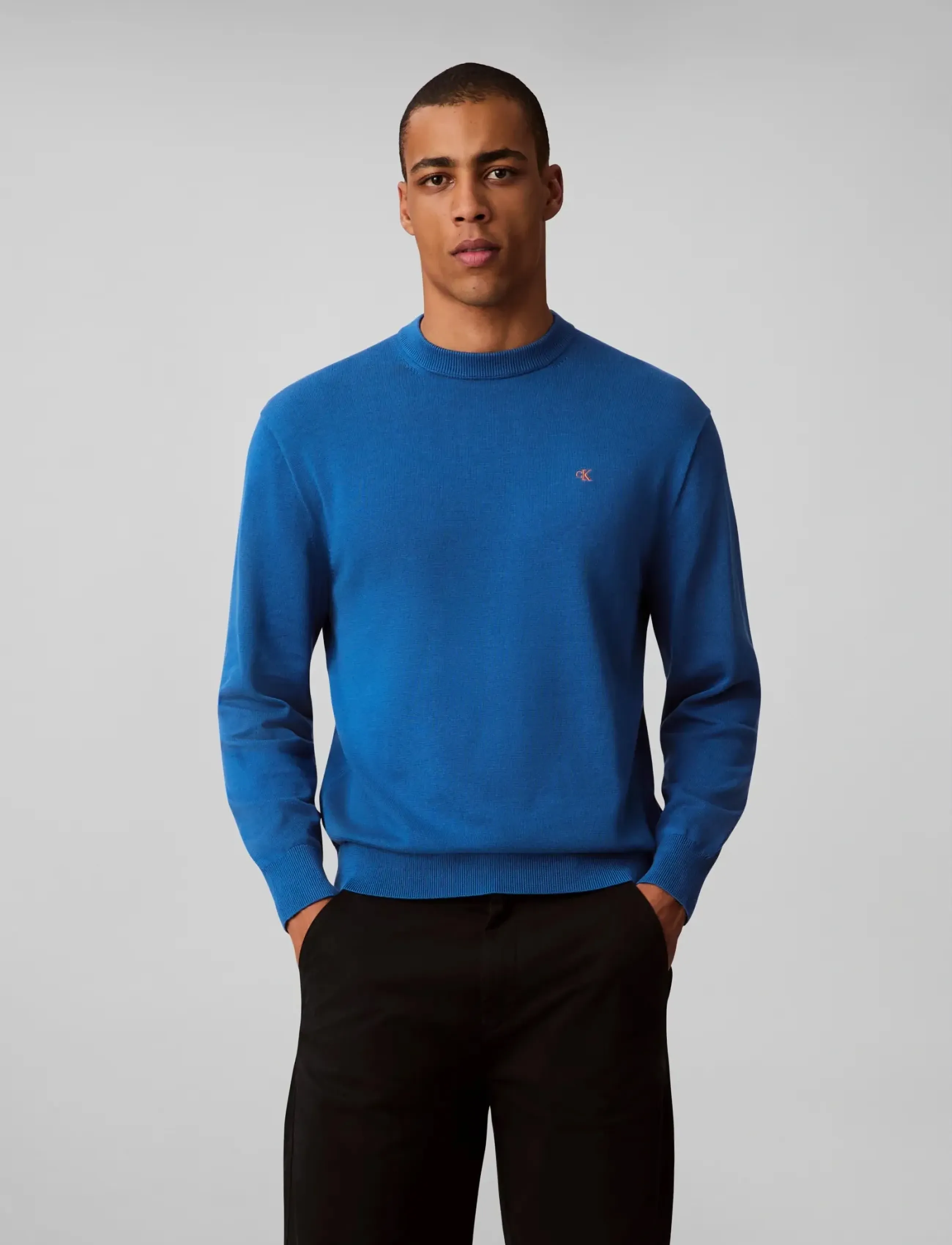 Calvin Klein Jeans EU LS COTTON RELAXED CREWNK SWEA - Kläder - ROYAL LAGOON / blue