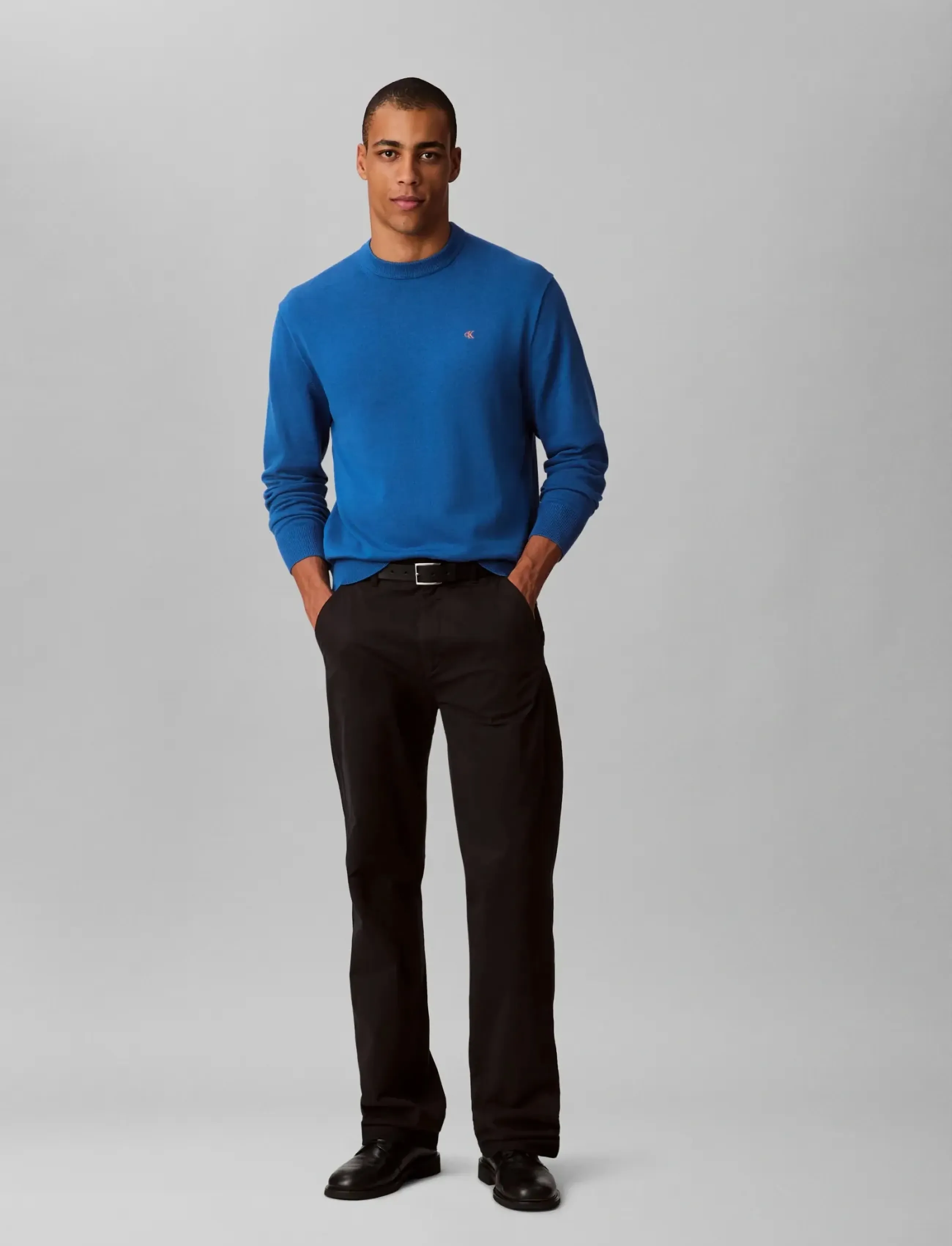 Calvin Klein Jeans - LS EZ COTTON CREWNK SWEATER 12GG - shop efter stil - royal lagoon - 3