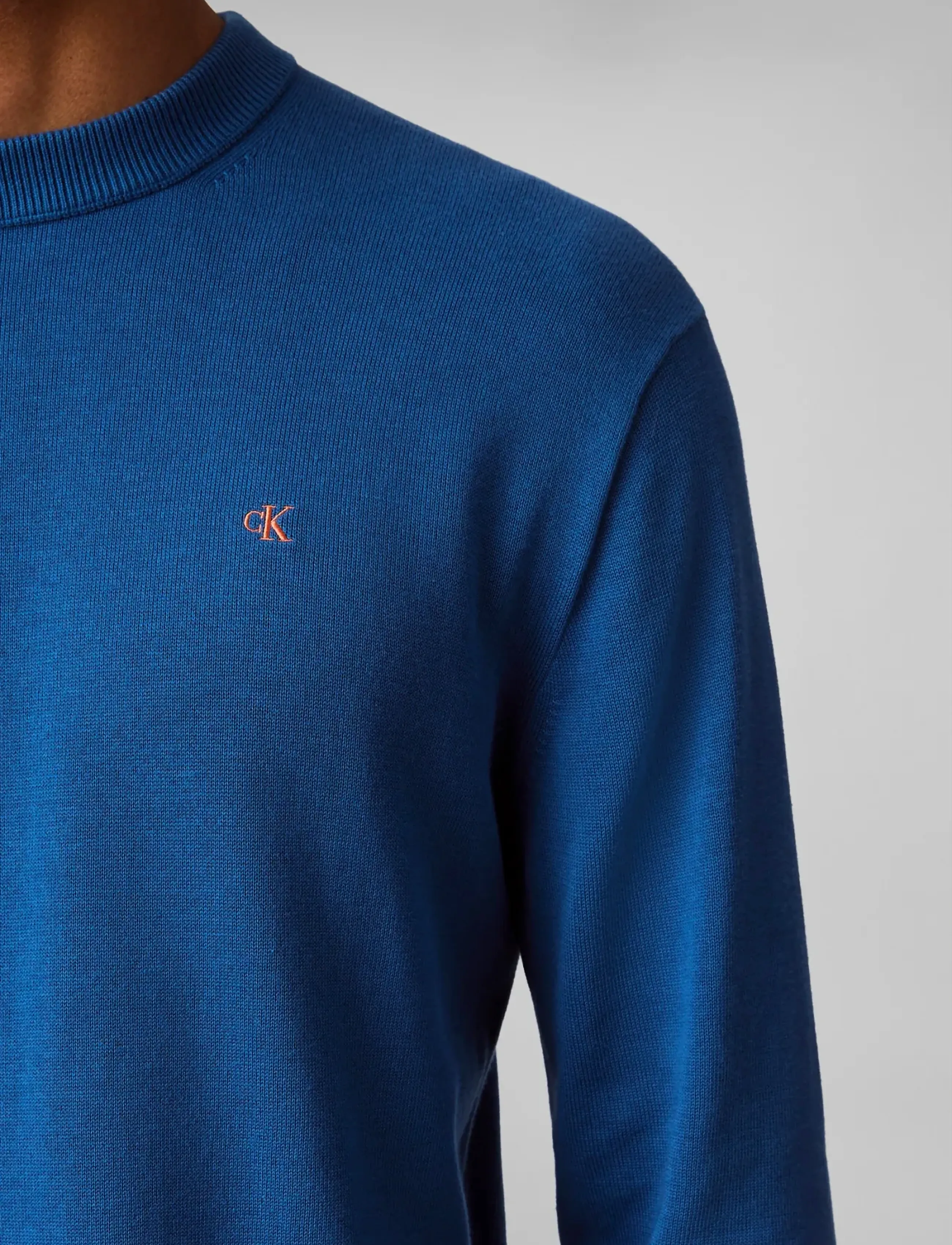 Calvin Klein Jeans - LS EZ COTTON CREWNK SWEATER 12GG - shop efter stil - royal lagoon - 5