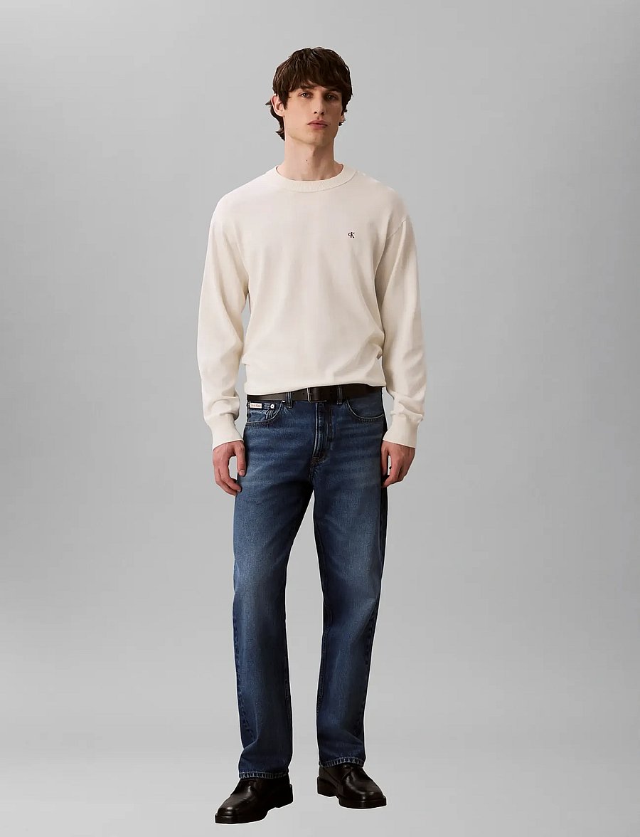 Calvin Klein Jeans - LS EZ COTTON CREWNK SWEATER 12GG - sweatshirts - tofu - 0
