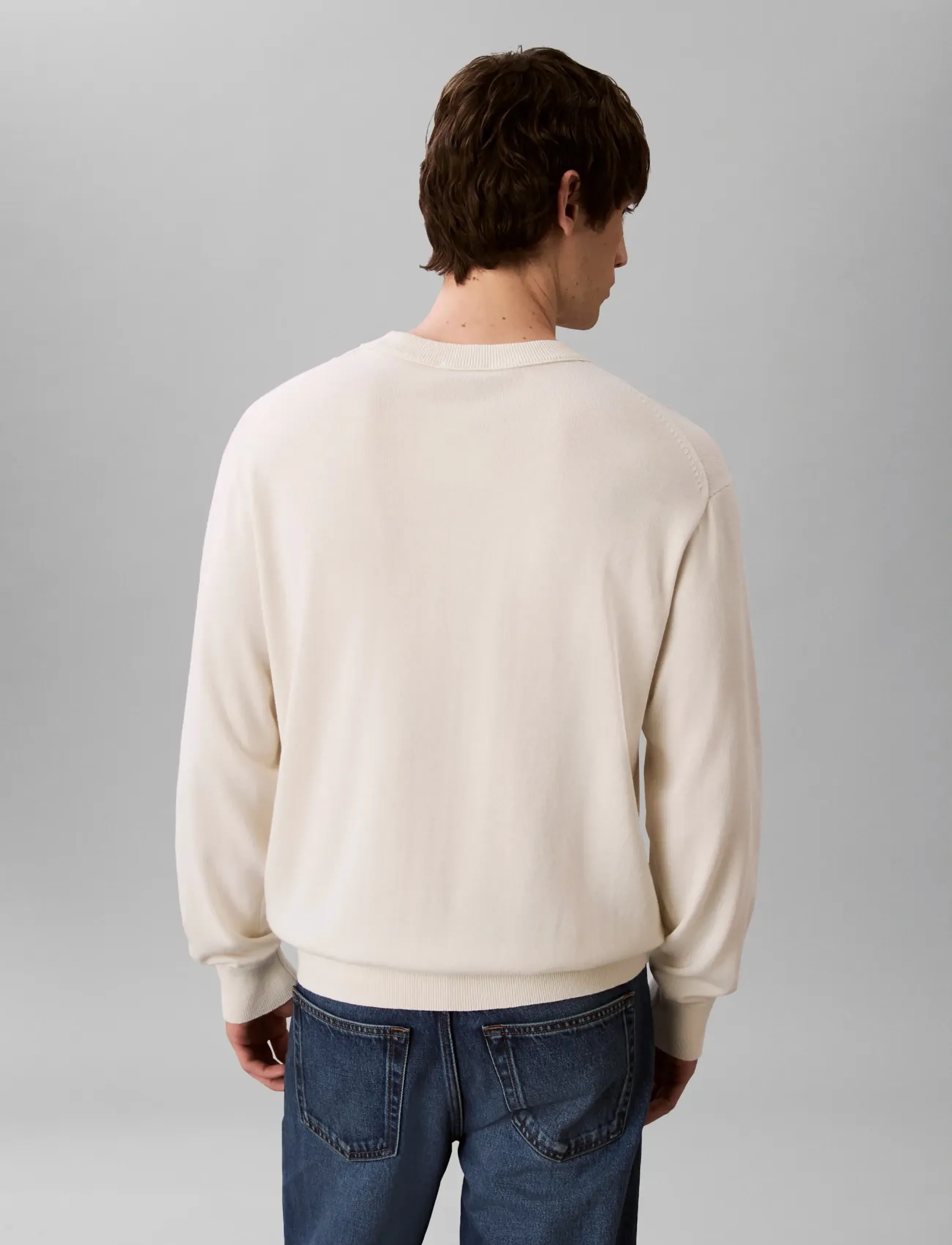 Calvin Klein Jeans - LS EZ COTTON CREWNK SWEATER 12GG - shop efter stil - tofu - 2