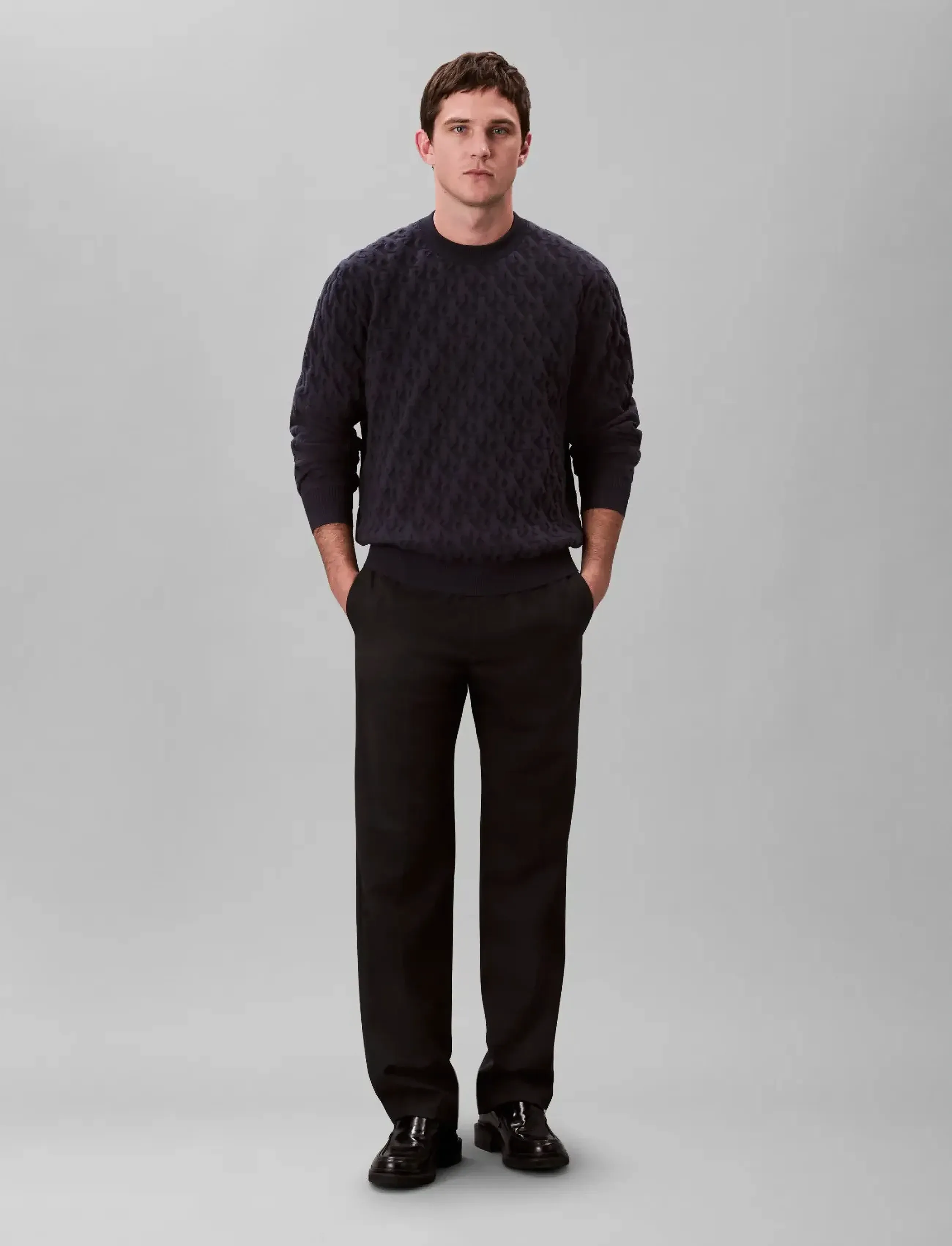 Calvin Klein Jeans - A - REL  AOP SWT - trøjer - night sky - 4