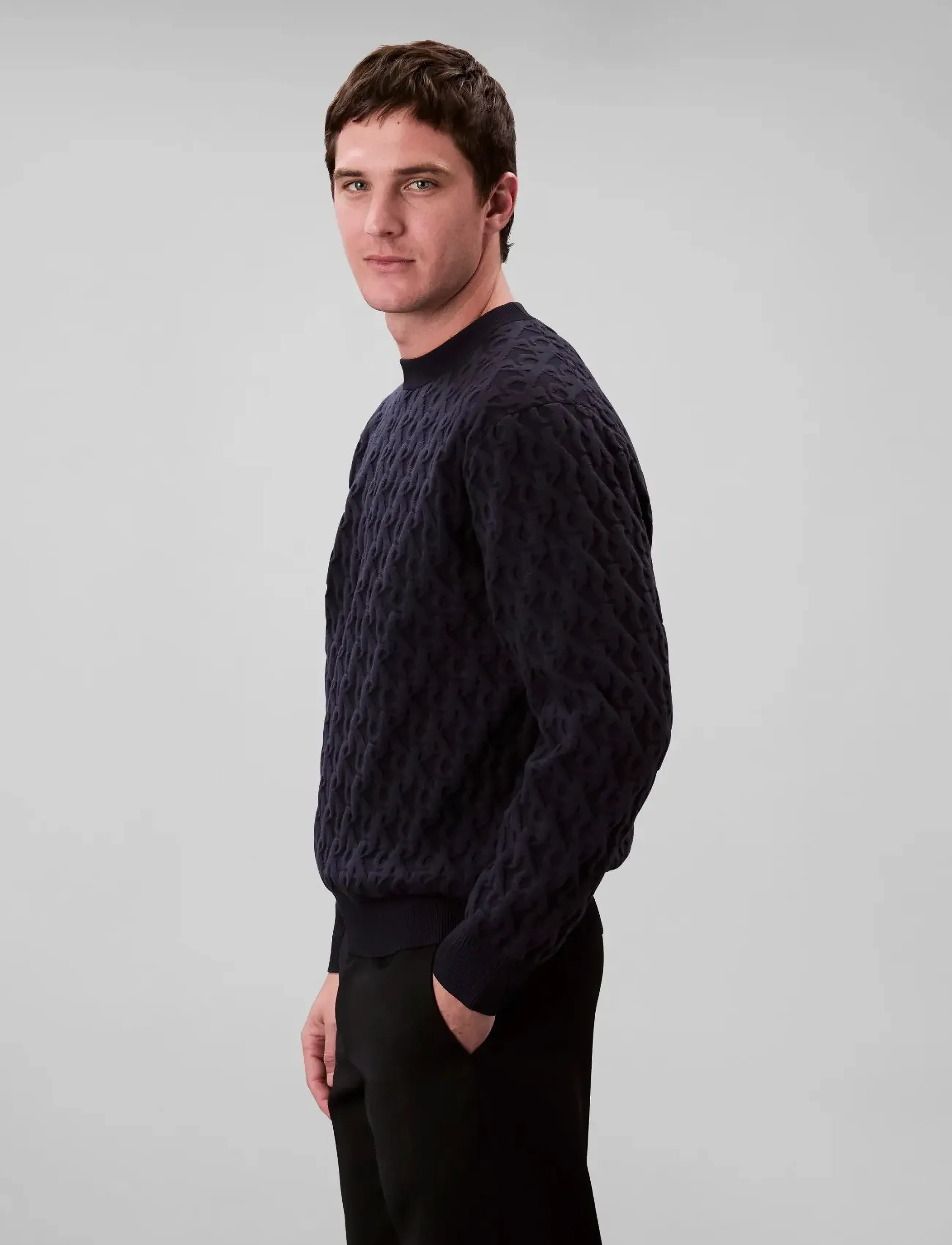 Calvin Klein Jeans - A - REL  AOP SWT - trøjer - night sky - 5