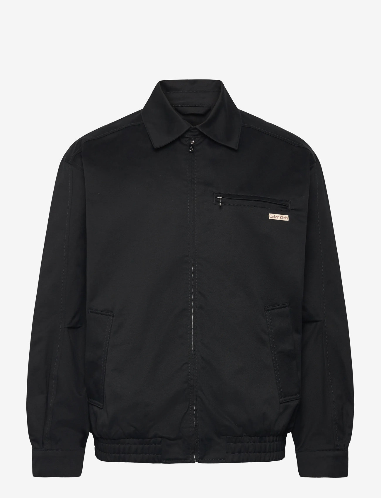 Calvin Klein Jeans - A- LS COTTON FZ BLOUSON JACKET - efterårsjakker - black - 1