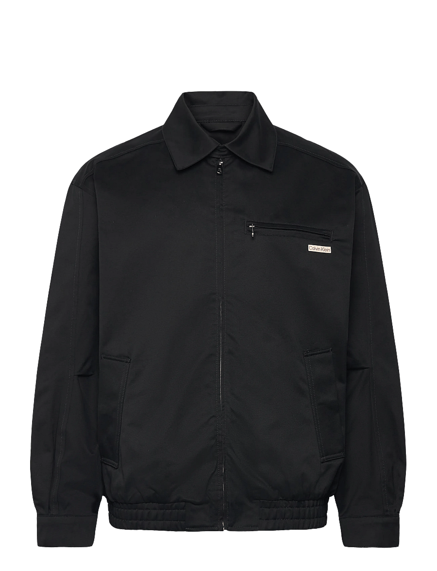 Calvin Klein Jeans - A- LS COTTON FZ BLOUSON JACKET - herbstjacken - black - 1
