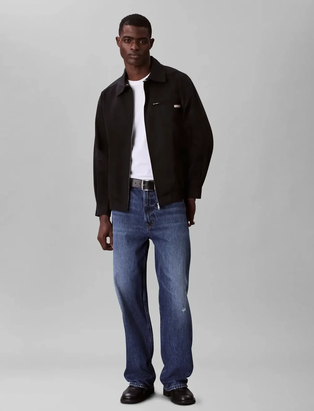 Calvin Klein Jeans - A- LS COTTON FZ BLOUSON JACKET - sügisjakid - black - 3