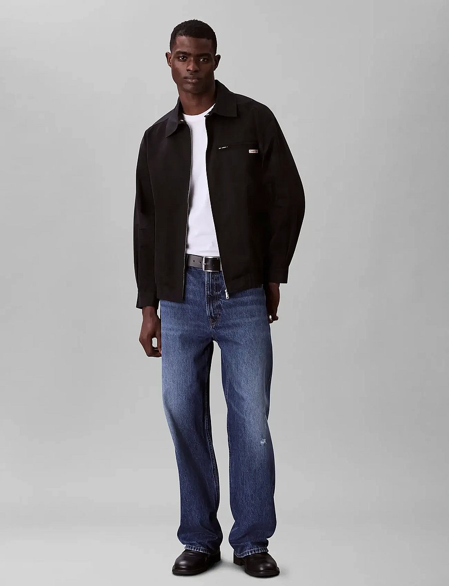 Calvin Klein Jeans - A- LS COTTON FZ BLOUSON JACKET - herbstjacken - black - 3