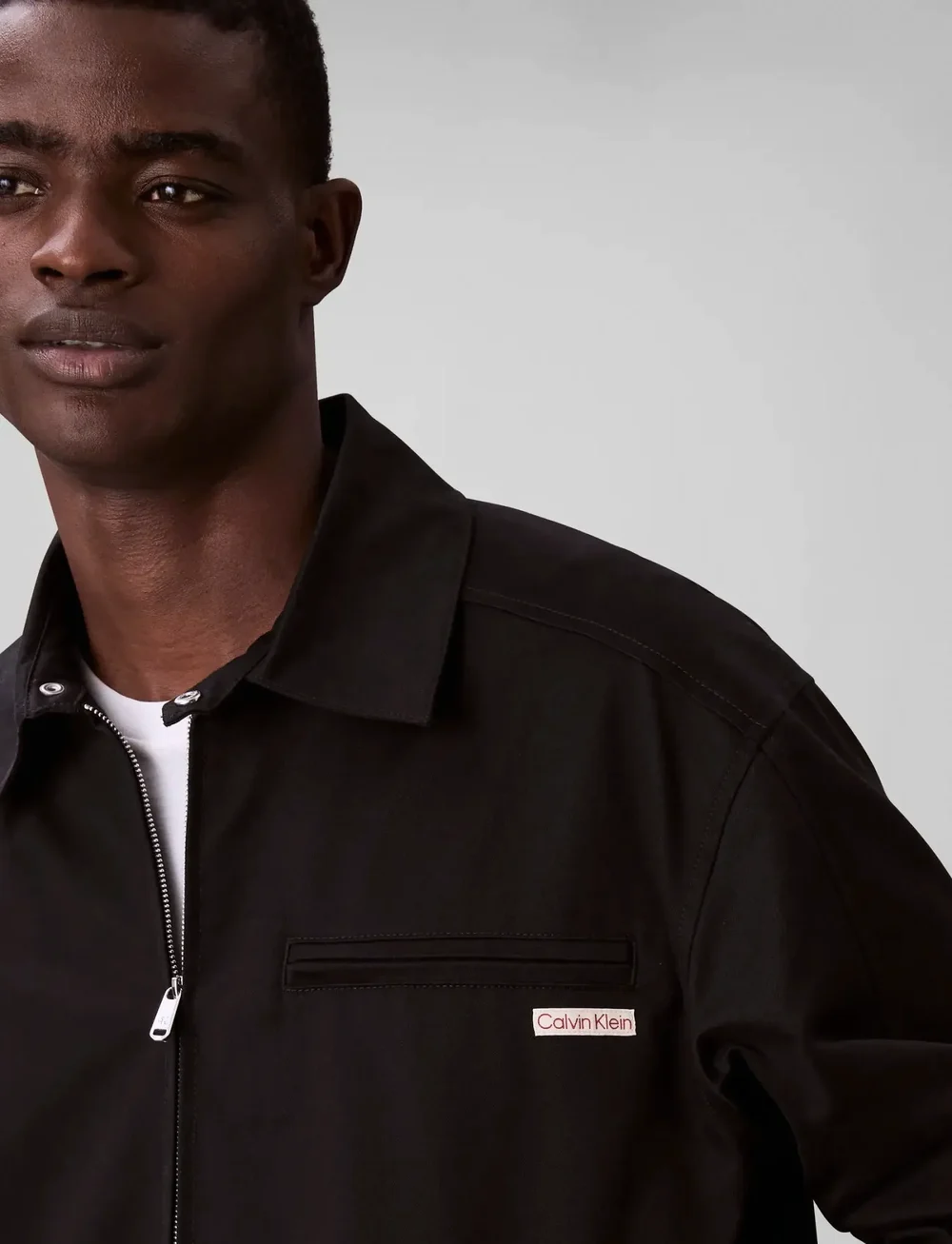 Calvin Klein Jeans - A- LS COTTON FZ BLOUSON JACKET - sügisjakid - black - 5