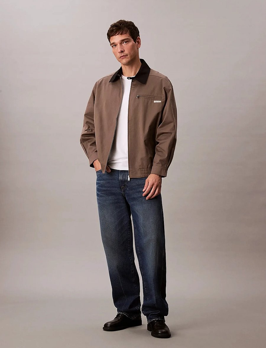 Calvin Klein Jeans - A- LS COTTON FZ BLOUSON JACKET - sügisjoped - morel - 0
