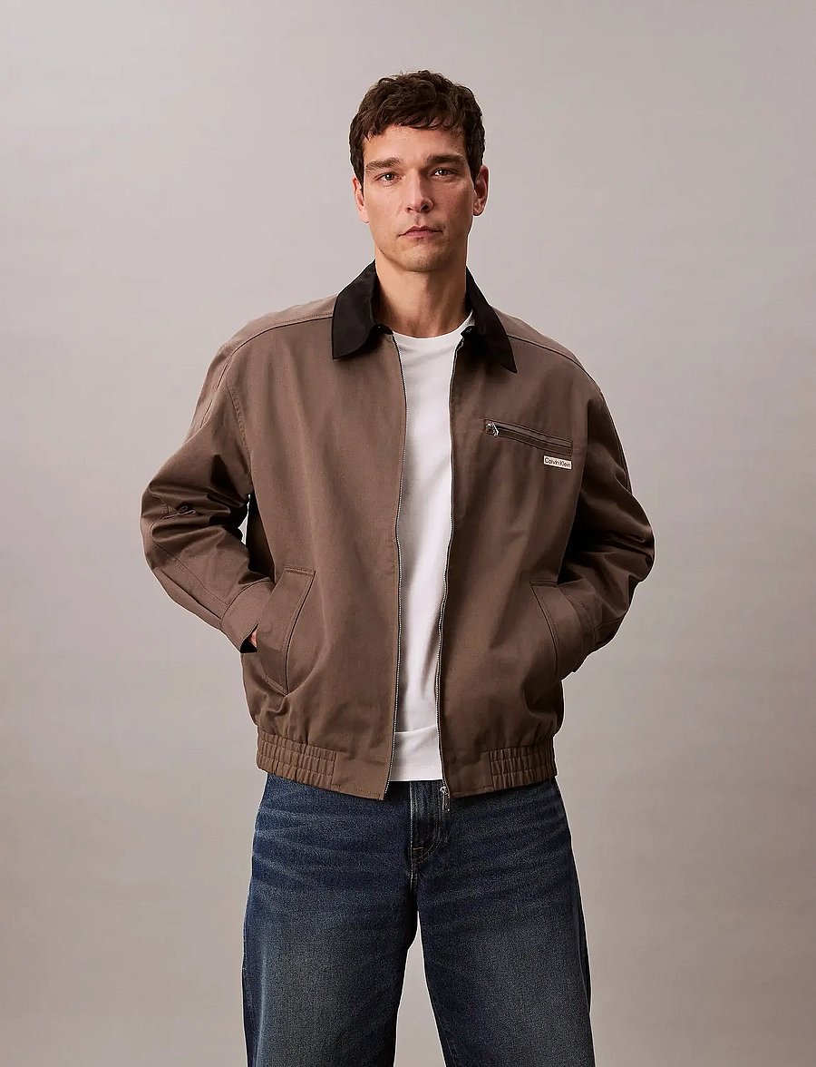 Calvin Klein Jeans - A- LS COTTON FZ BLOUSON JACKET - sügisjoped - morel - 3