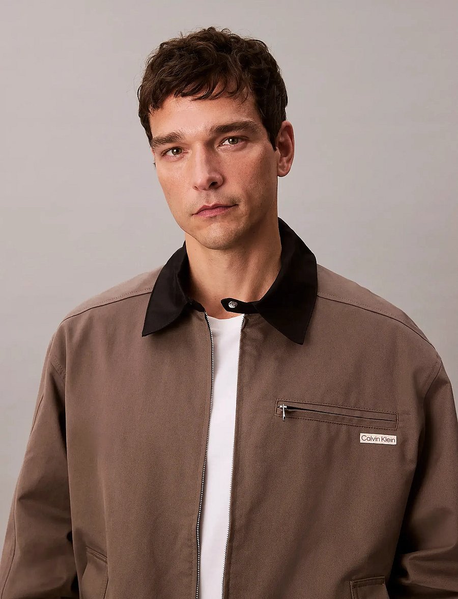 Calvin Klein Jeans - A- LS COTTON FZ BLOUSON JACKET - sügisjoped - morel - 4