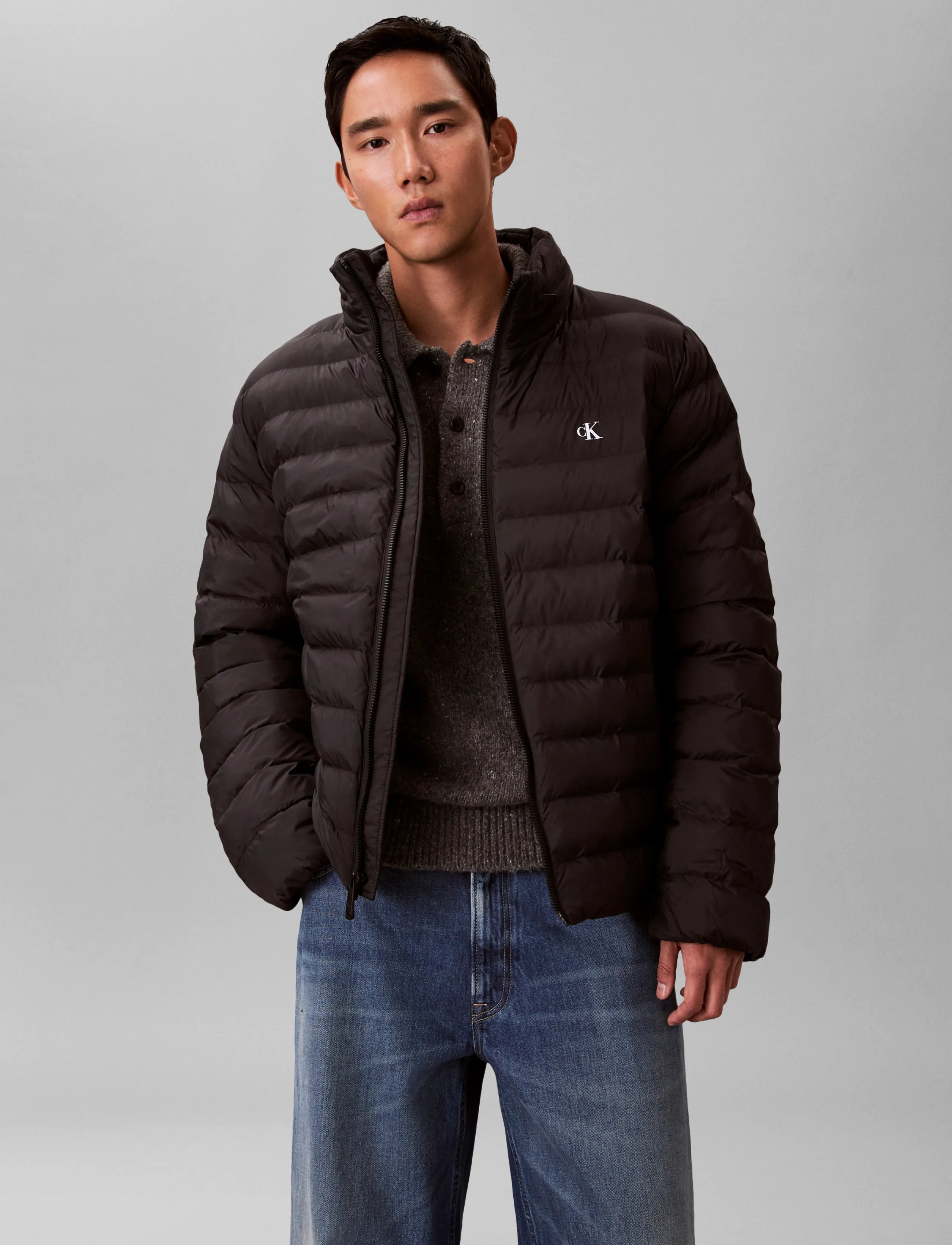 Calvin Klein Jeans - LS LTWT NYLON HD PUFFER JKT - forårsjakker - black - 3