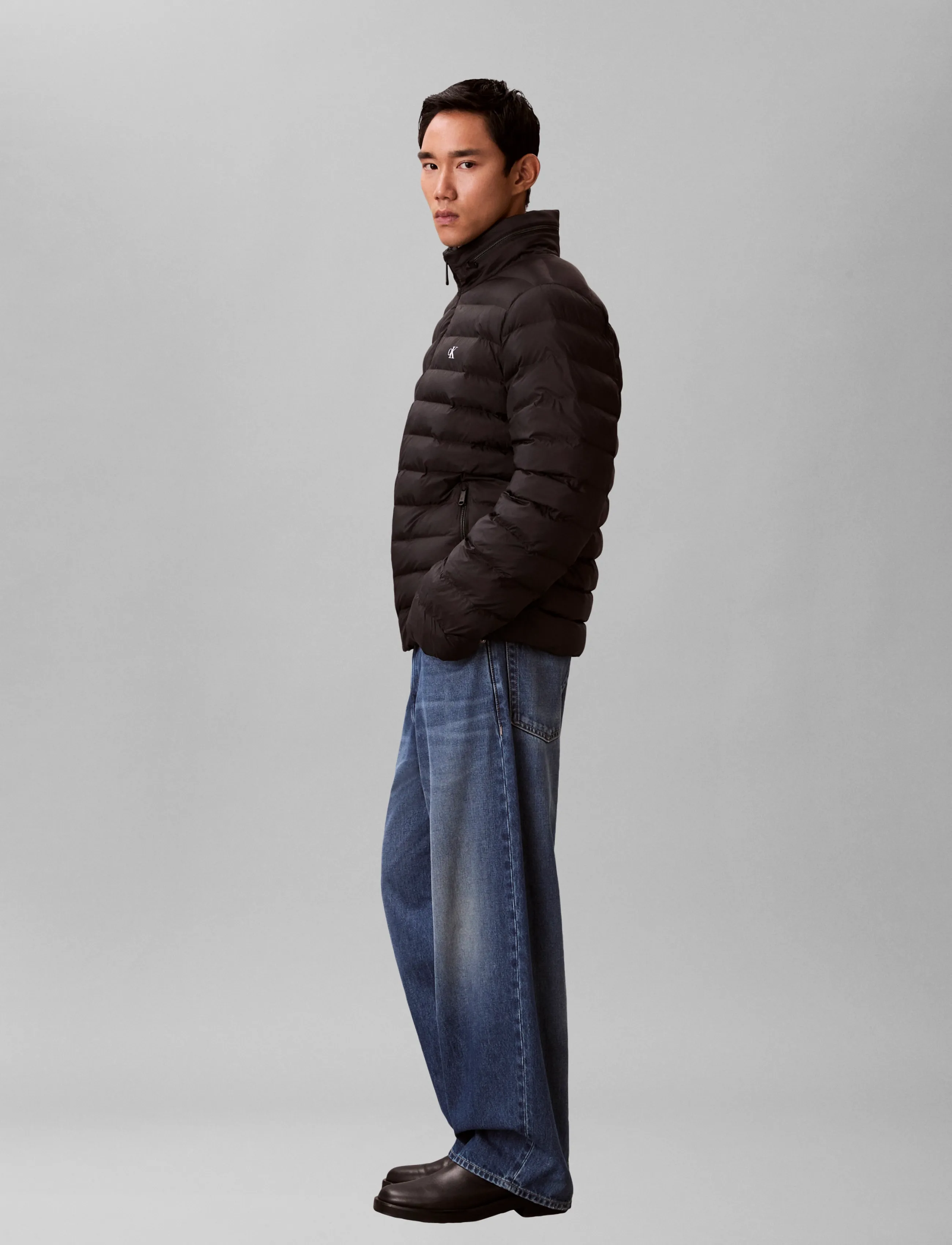 Calvin Klein Jeans - LS LTWT NYLON HD PUFFER JKT - forårsjakker - black - 5