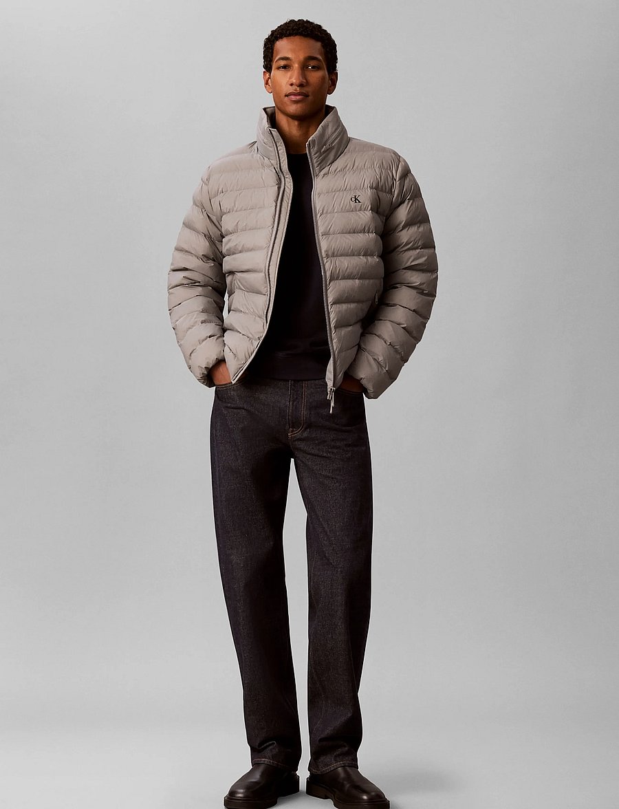 Calvin Klein Jeans - LS LTWT NYLON HD PUFFER JKT - daunenjacken - convoy - 0
