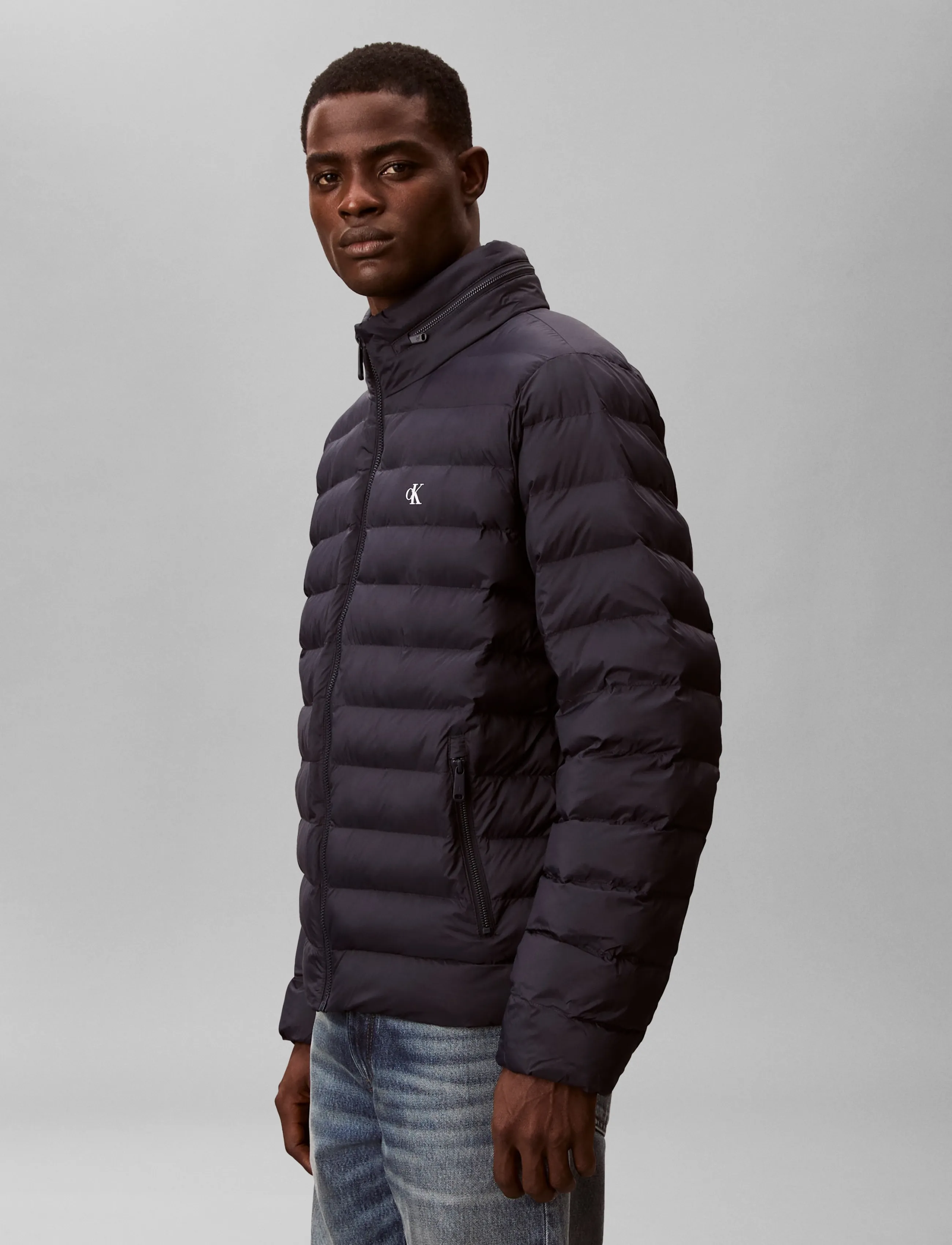 Calvin Klein Jeans Ls Ltwt Nylon Hd Puffer Jkt dunjackor herr – bild 5