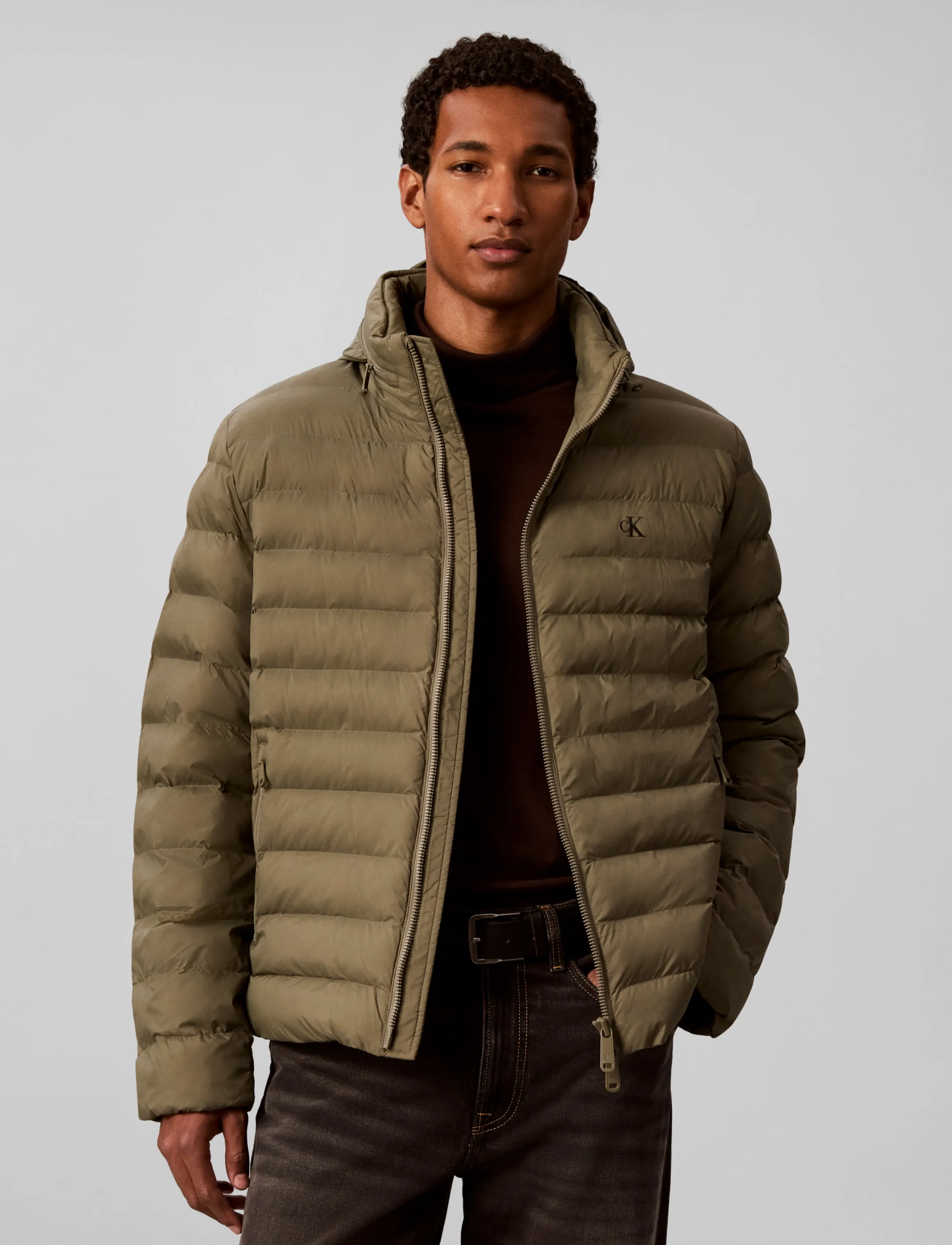 Calvin Klein Jeans - LS LTWT NYLON HD PUFFER JKT - daunenjacken - dusty olive - 3