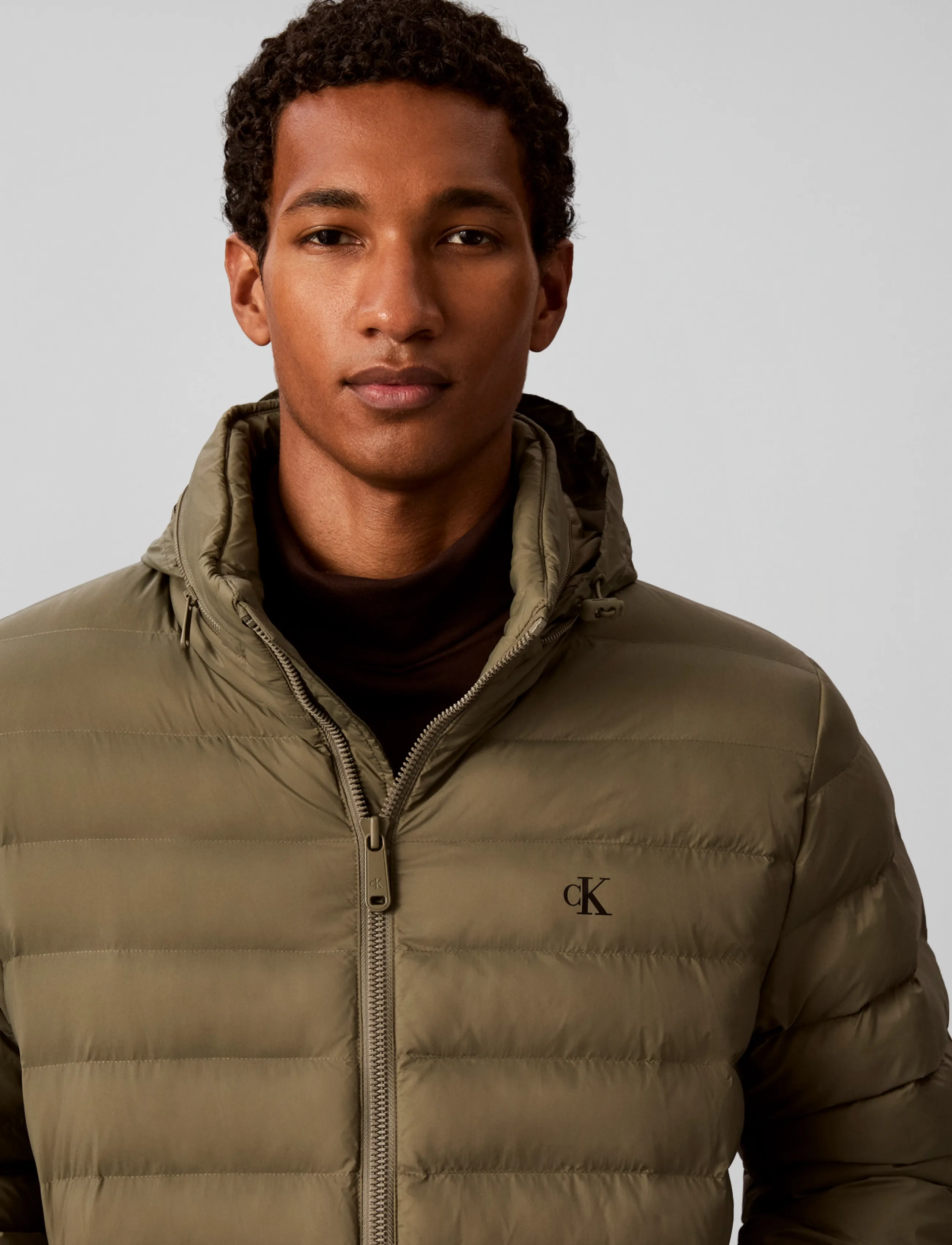Calvin Klein Jeans - LS LTWT NYLON HD PUFFER JKT - daunenjacken - dusty olive - 4
