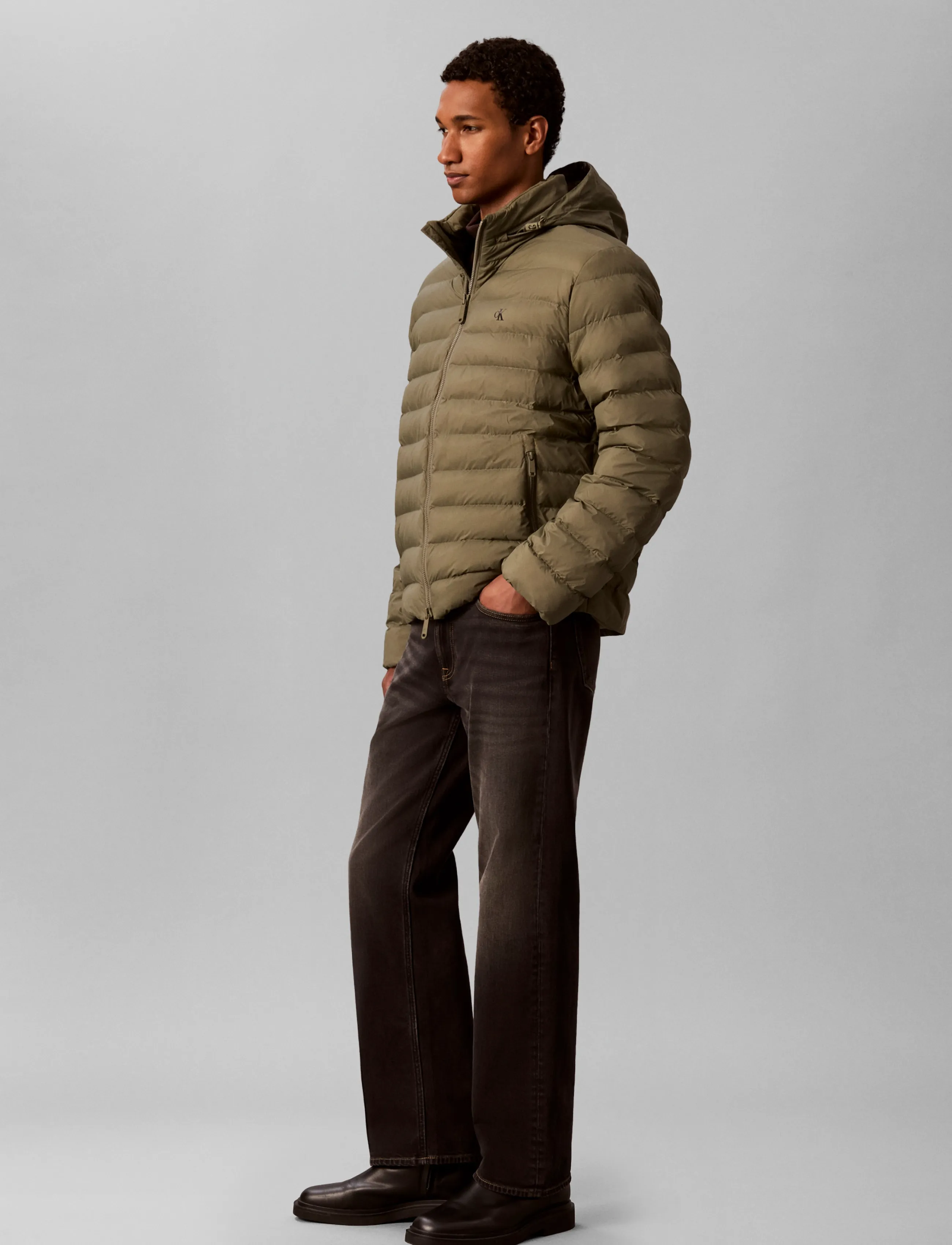 Calvin Klein Jeans Ls Ltwt Nylon Hd Puffer Jkt dunjackor herr – bild 6