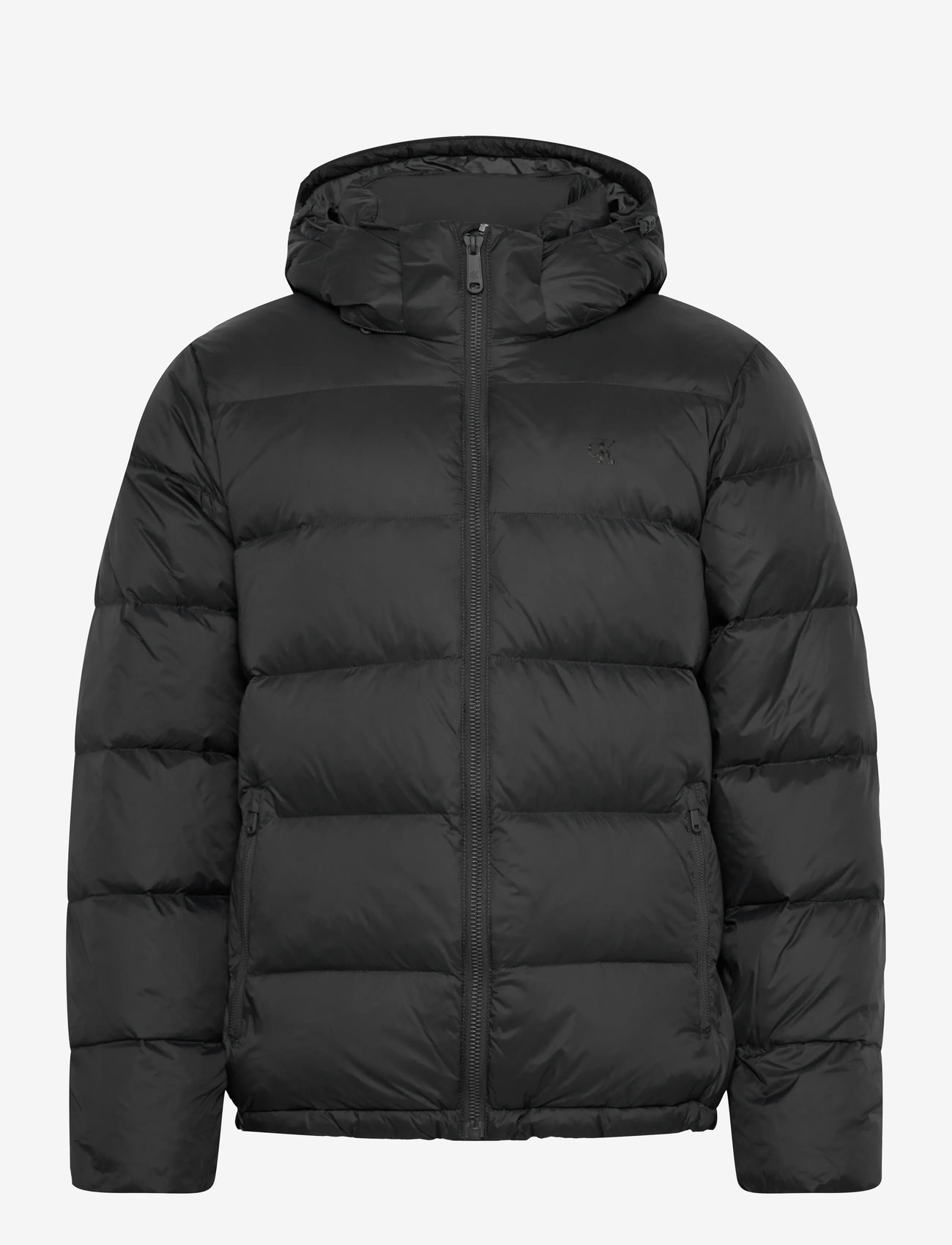 Calvin Klein Jeans - LS NYLON ZIP OFF HOOD DOWN PUFFE - vinterjackor - asphalt - 0