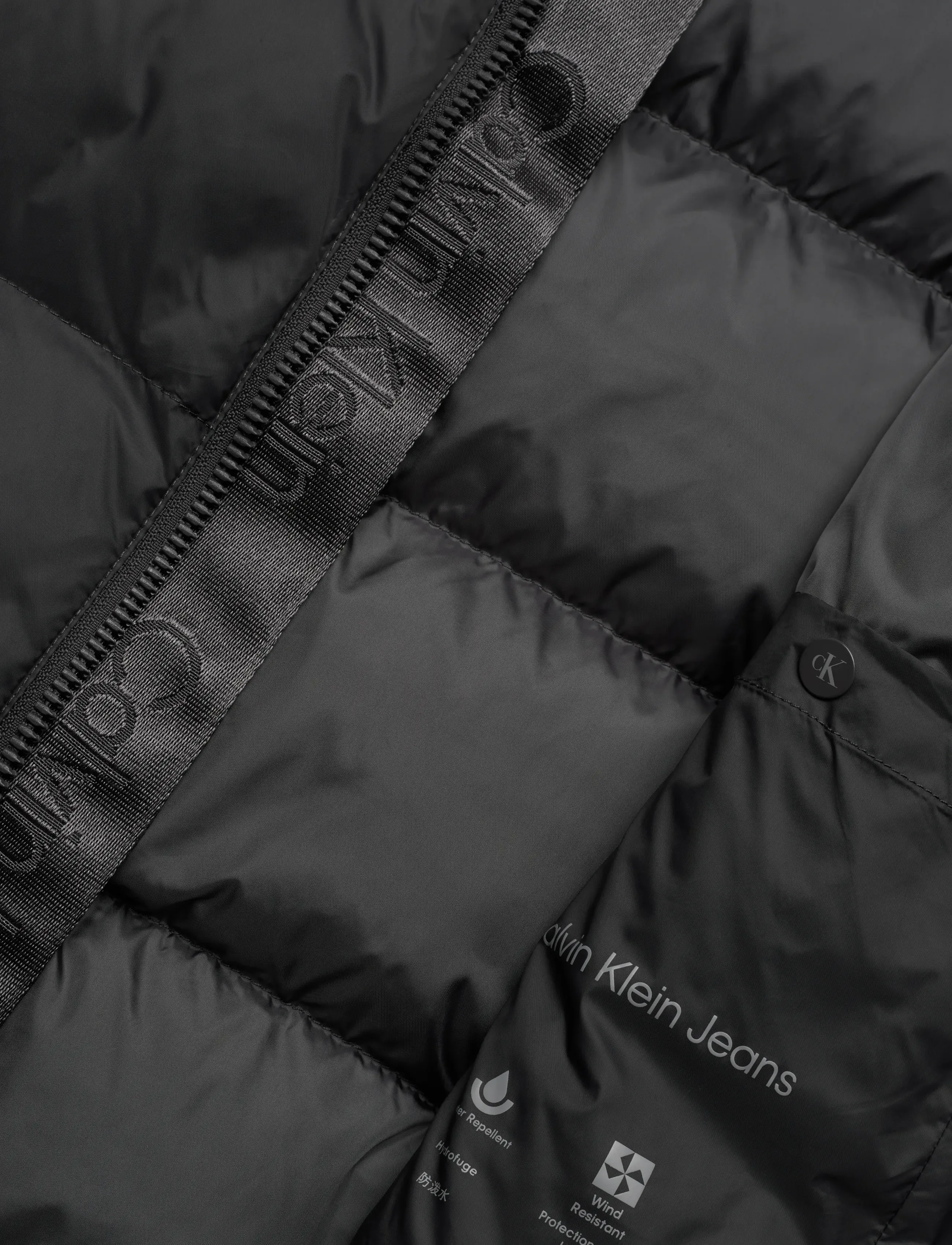 Calvin Klein Jeans - LS NYLON ZIP OFF HOOD DOWN PUFFE - voodriga joped - asphalt - 4