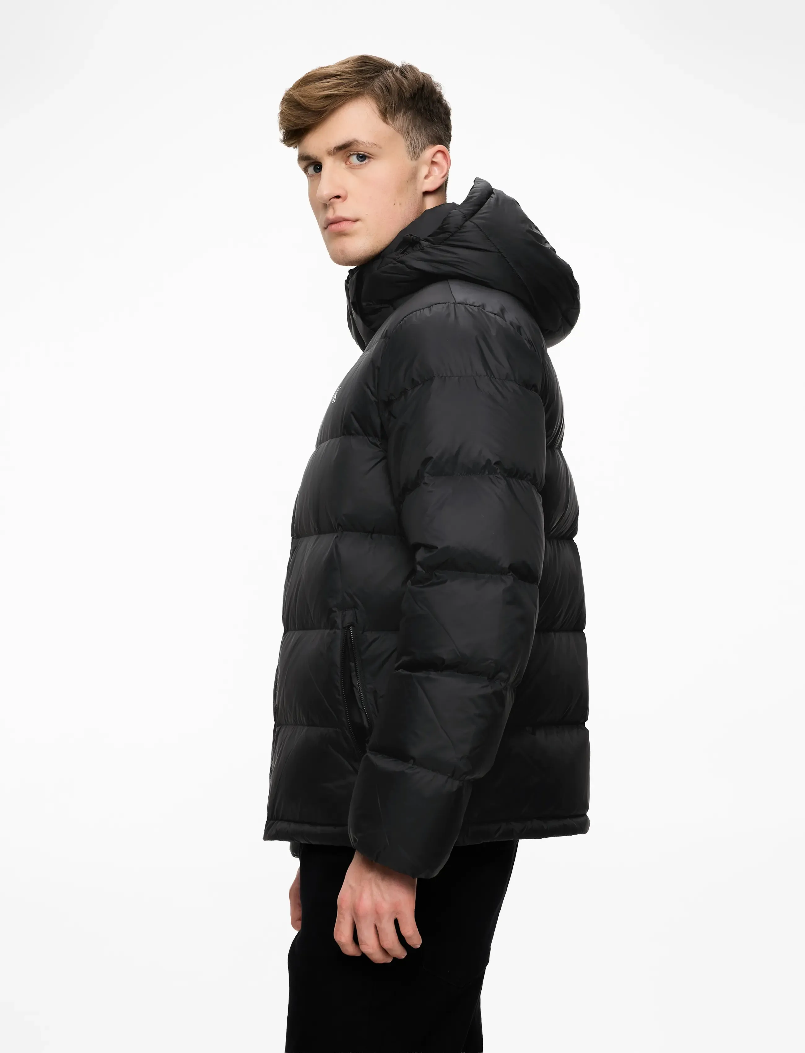 Calvin Klein Jeans - LS NYLON ZIP OFF HOOD DOWN PUFFE - pūkinės striukės - black - 3