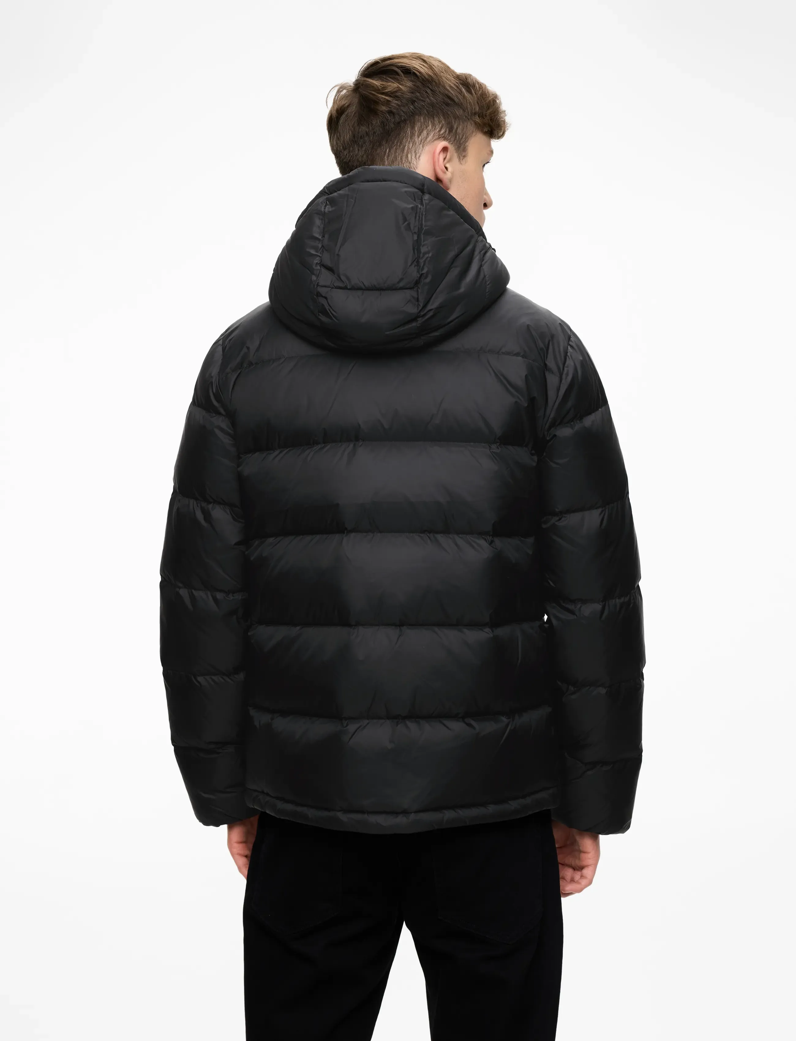 Calvin Klein Jeans - LS NYLON ZIP OFF HOOD DOWN PUFFE - pūkinės striukės - black - 4