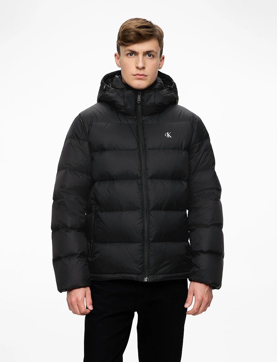 Calvin Klein Jeans - LS NYLON ZIP OFF HOOD DOWN PUFFE - daunenjacken - black - 0