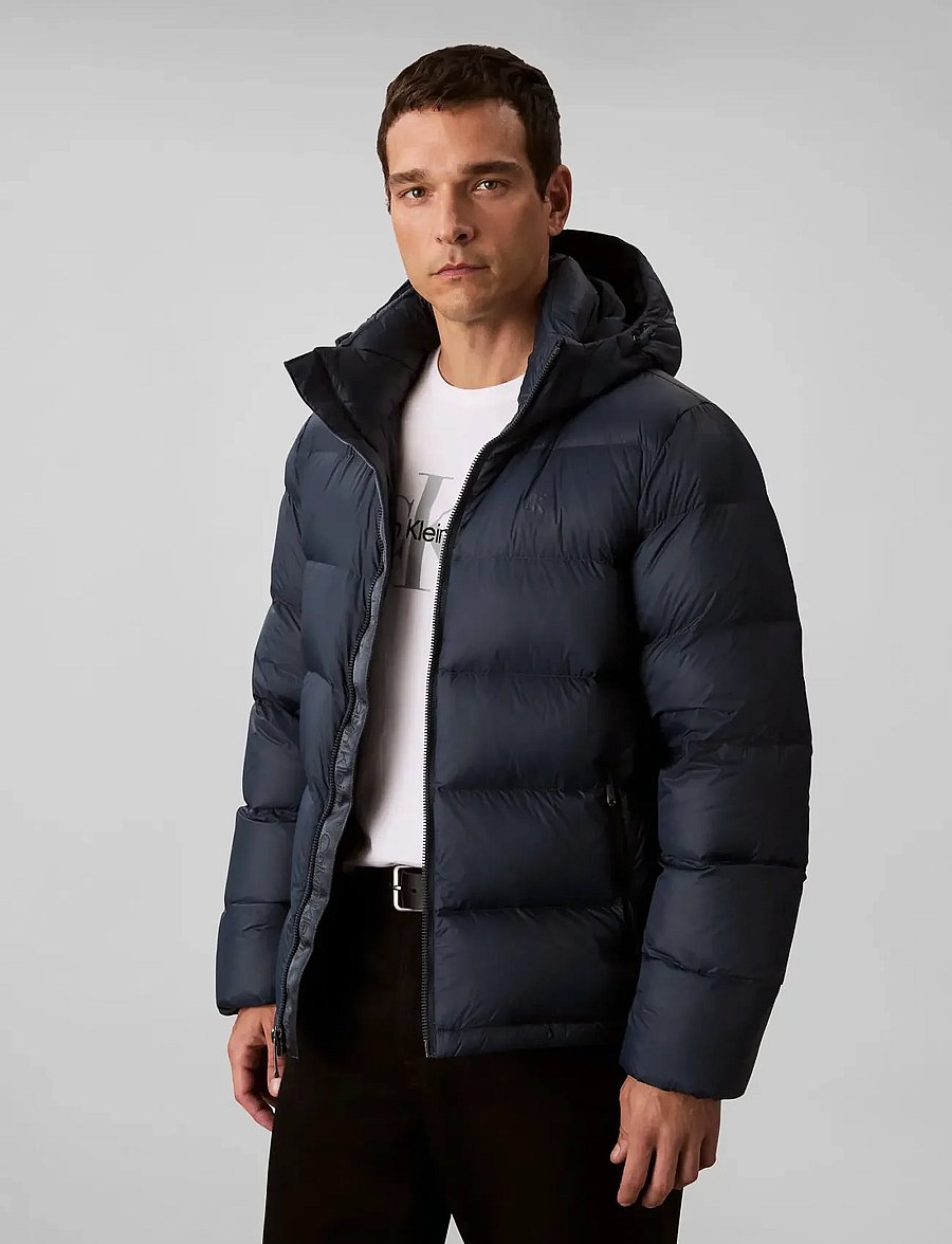 Calvin Klein Jeans - LS NYLON ZIP OFF HOOD DOWN PUFFE - dunjakker - ink - 0