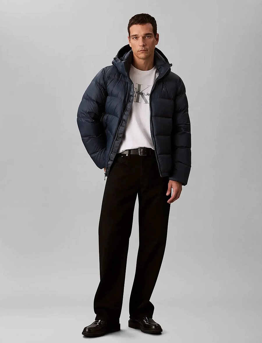 Calvin Klein Jeans - LS NYLON ZIP OFF HOOD DOWN PUFFE - dunjakker - ink - 3