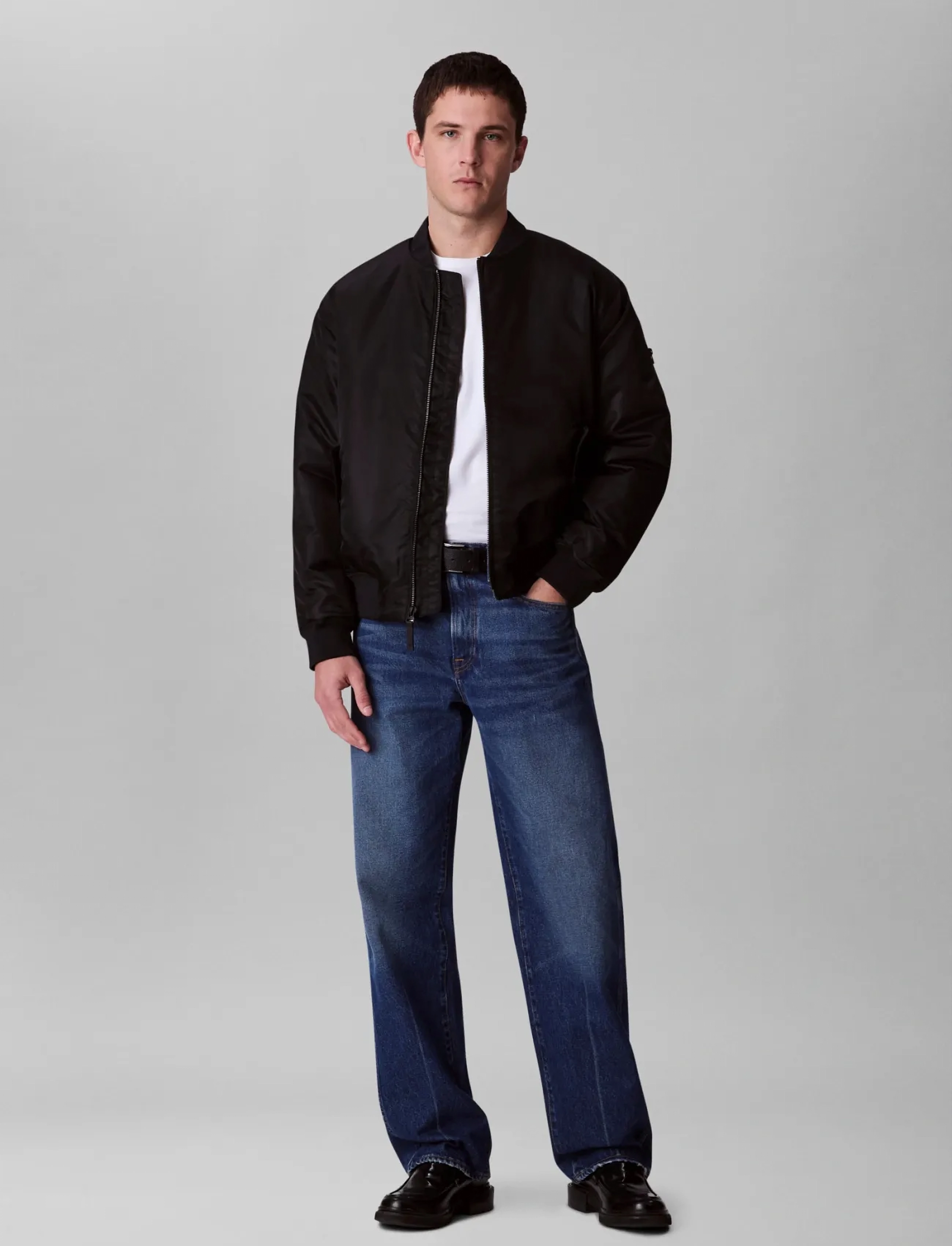 Calvin Klein Jeans - LS NYLON BOMBER JACKET - kevadjoped - black - 3