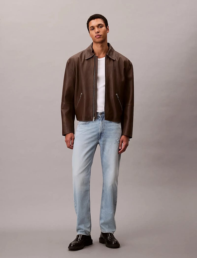 Calvin Klein Jeans - STNDRD STRGHT RAMS HEAD ECO COOL - tavalised teksad - rams head - 0