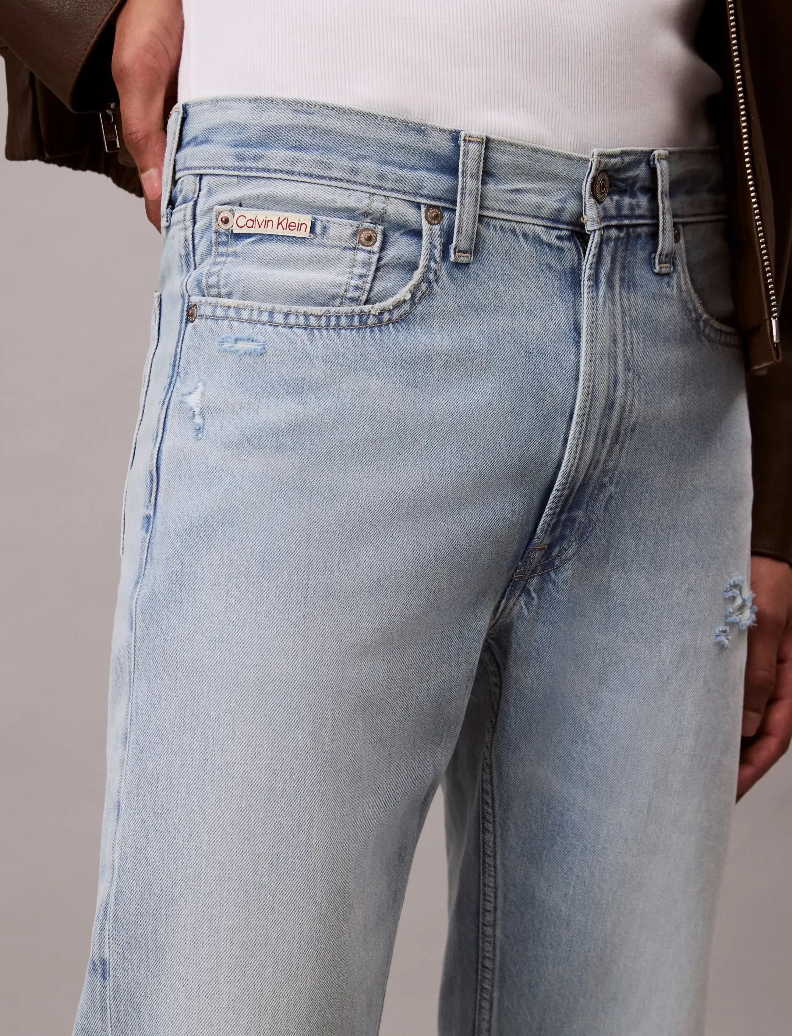 Calvin Klein Jeans Stndrd Strght Rams Head Eco Cool straight leg jeans herr – bild 4