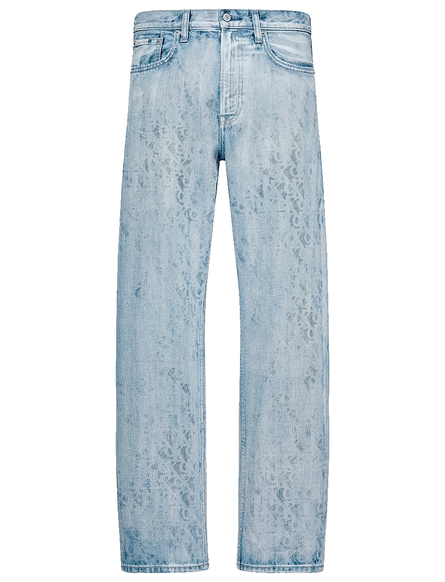 Calvin Klein Jeans - 90S STRGHT CK BLUE PAVEMENT AOP - normale jeans - ck blue pavement aop - 0