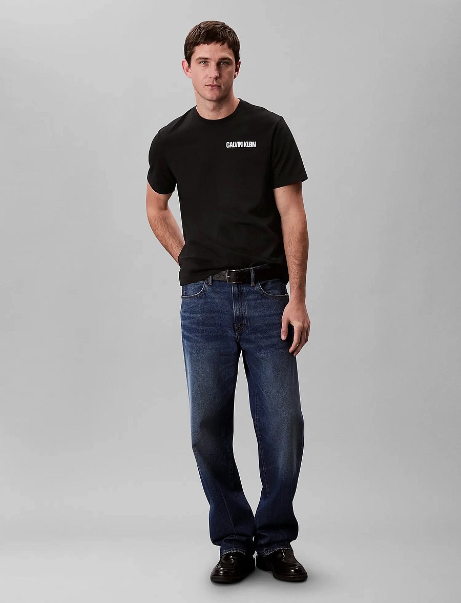Calvin Klein Jeans - SS 20s CALVIN LINE 3DBOX GRAPHIC - kurzärmelige t-shirts - black - 0