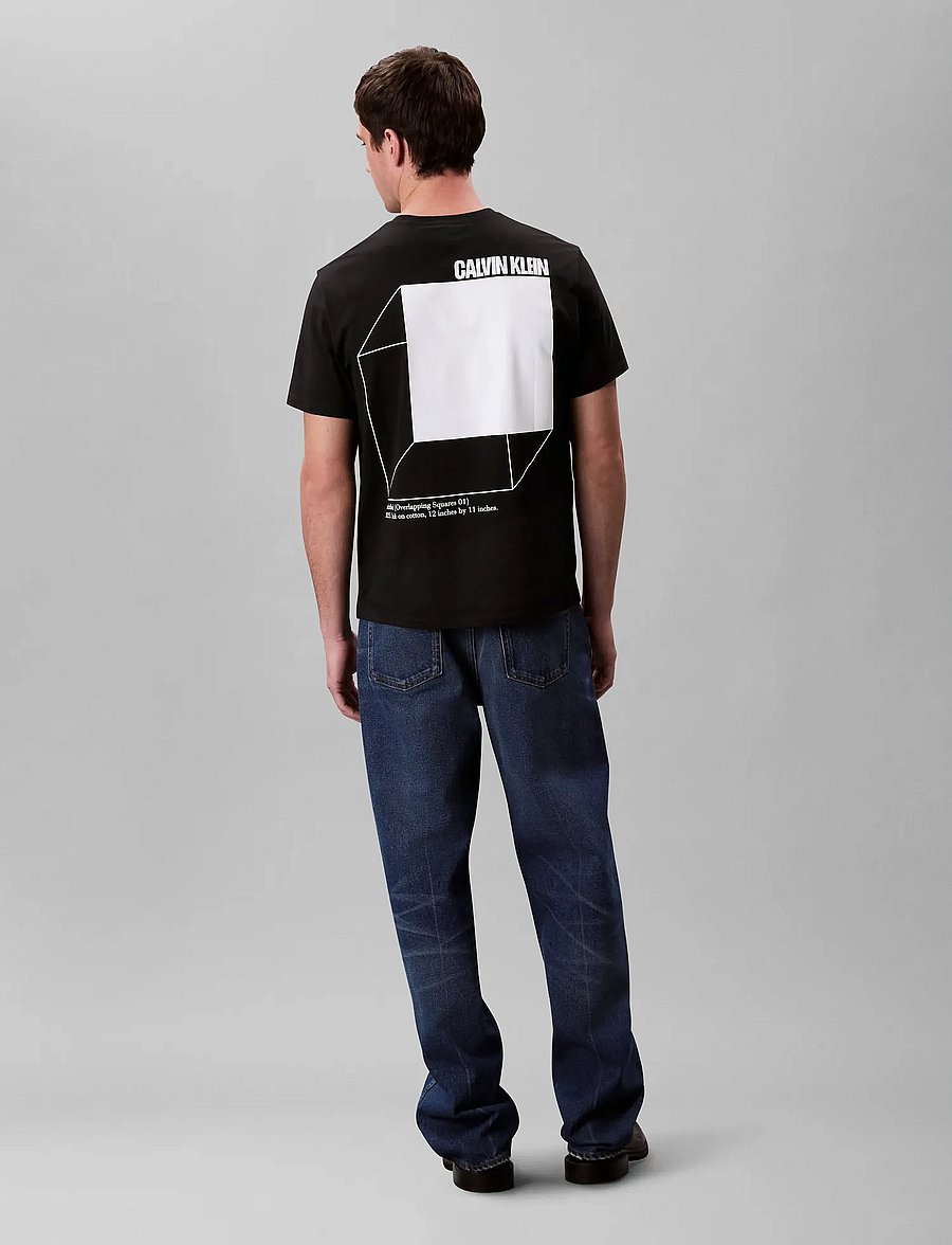 Calvin Klein Jeans - SS 20s CALVIN LINE 3DBOX GRAPHIC - kurzärmelige t-shirts - black - 5
