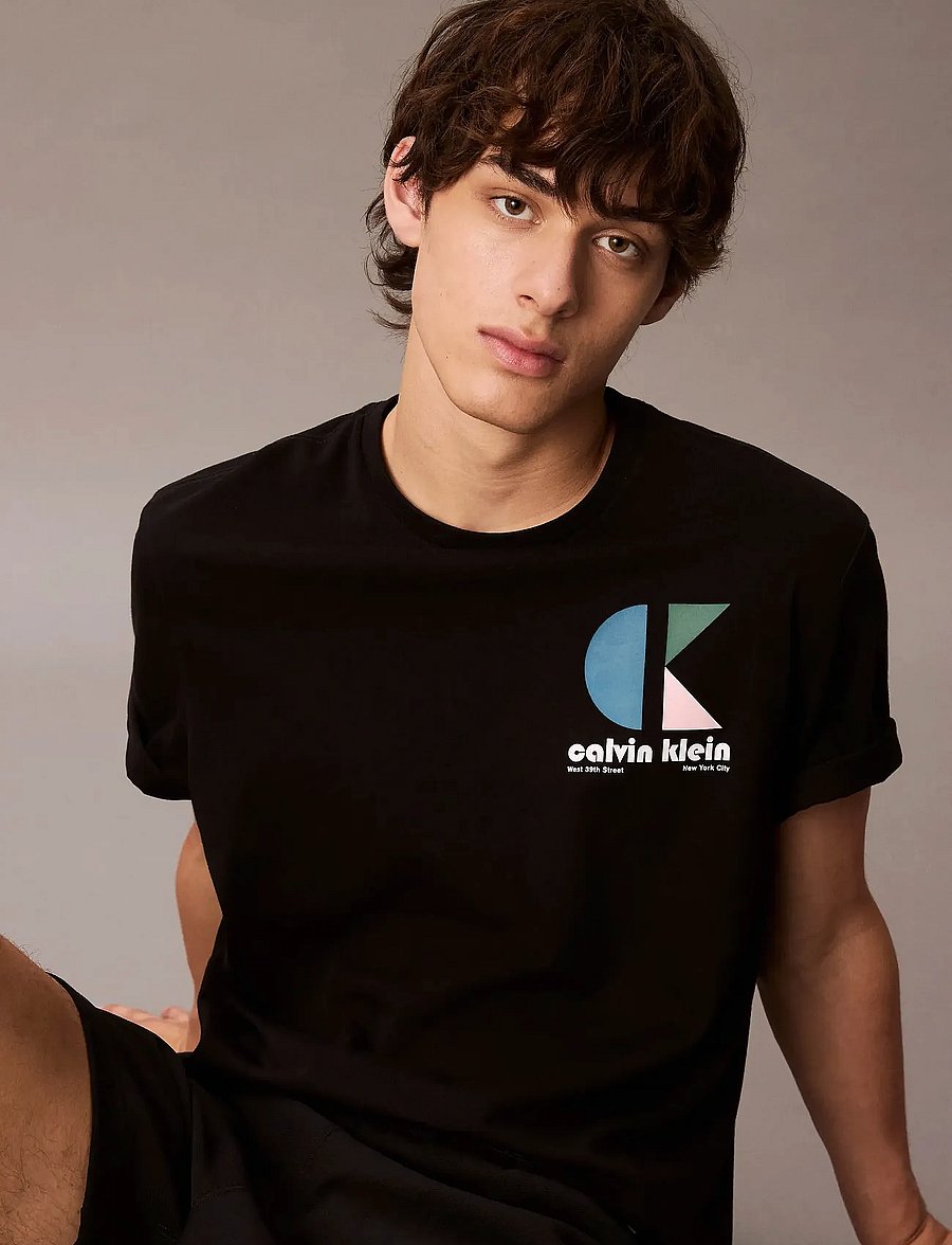 Calvin Klein Jeans - SS 20S CK BAUHAUS LOGO GRAPHIC T - kortärmade t-shirts - black - 5