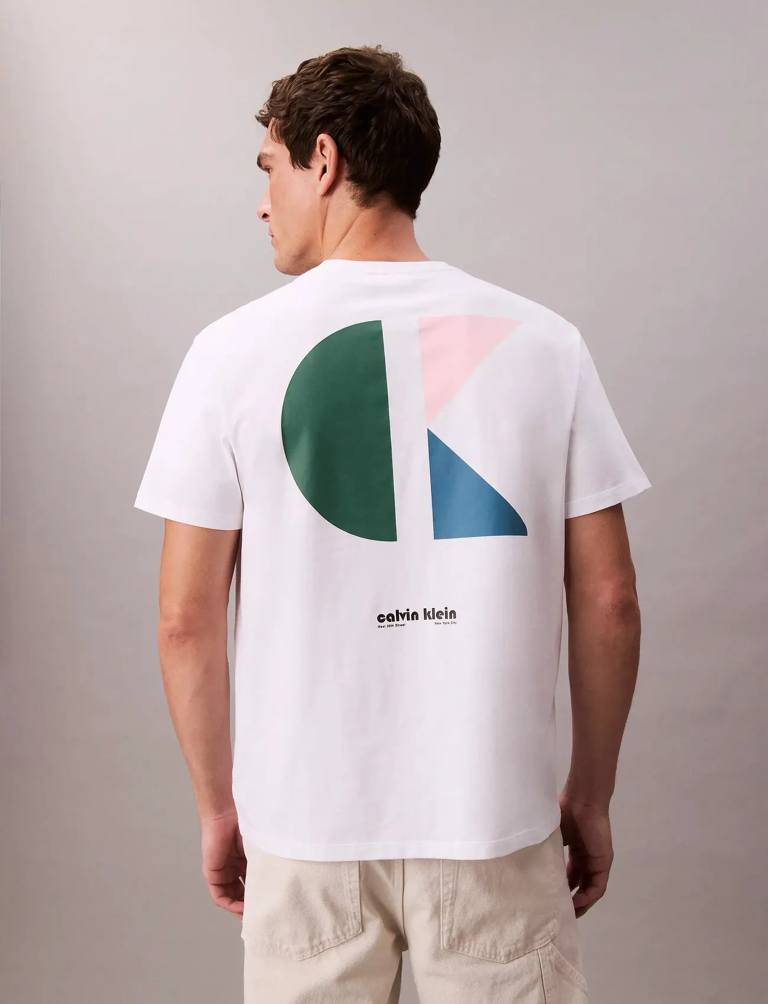 Calvin Klein Jeans - SS 20S CK BAUHAUS LOGO GRAPHIC T - t-shirts à manches courtes - brilliant white - 5