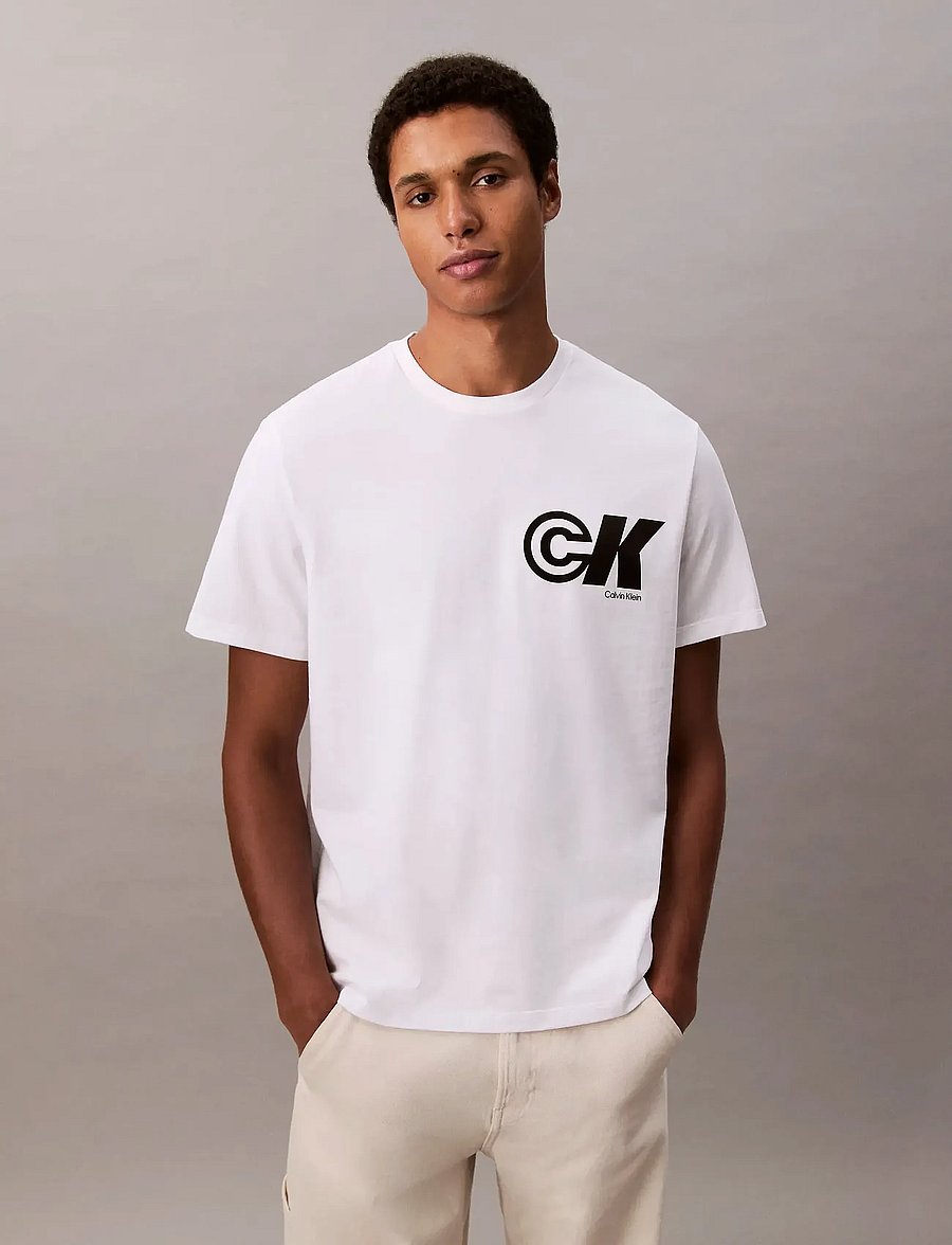 Calvin Klein Jeans - SS 20S CK SPORT LOGO GRAPHIC TEE - short-sleeved t-shirts - brilliant white - 0