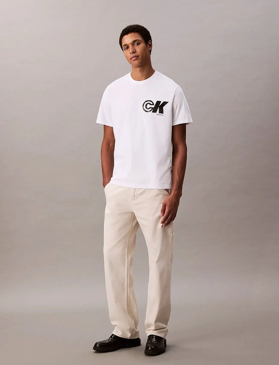 Calvin Klein Jeans - SS 20S CK SPORT LOGO GRAPHIC TEE - short-sleeved t-shirts - brilliant white - 2