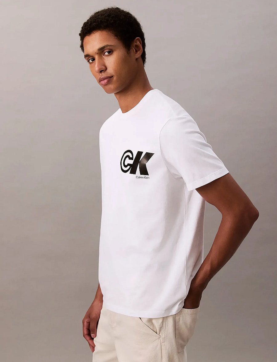 Calvin Klein Jeans - SS 20S CK SPORT LOGO GRAPHIC TEE - short-sleeved t-shirts - brilliant white - 4